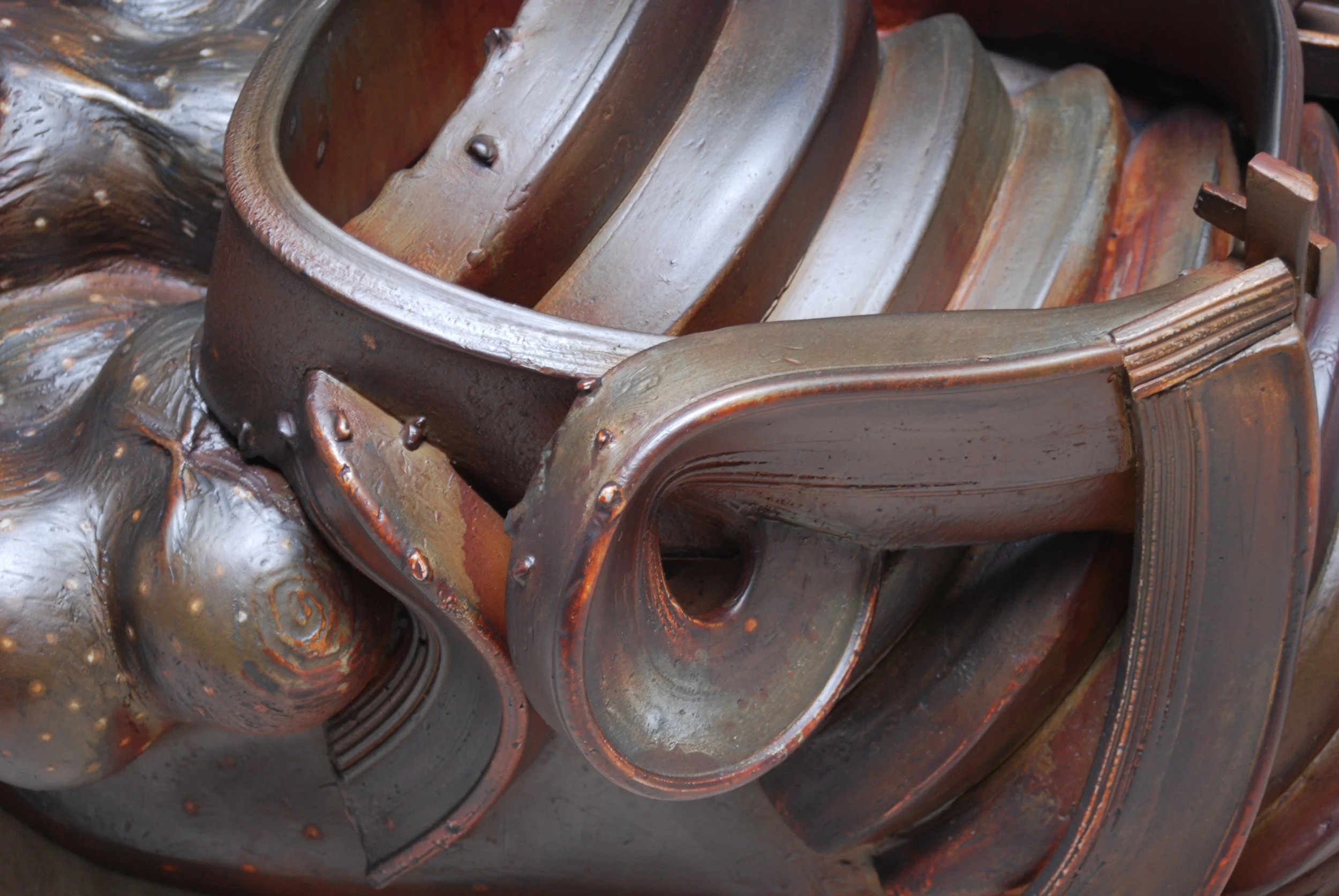  Lucille and Leland Holifield (detail)  24 x 19 x 9 inches, 2009 Earthenware and graphite