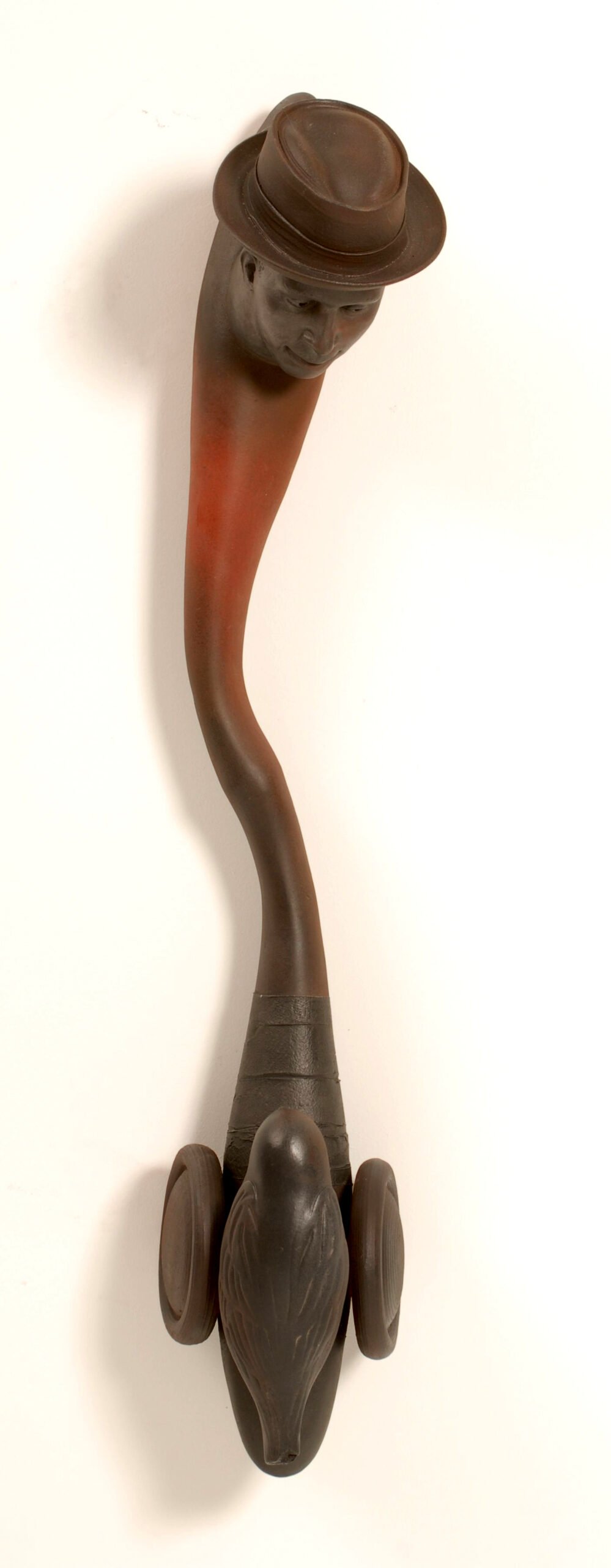  Frank in Tow  36 x 10 x 8 inches, 2008 Acrylic over clay
