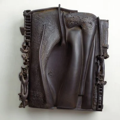  Buddy and Rosena Burgess  26 x 24 x 6 inches, 2009 Earthenware, graphite, wood acrylic