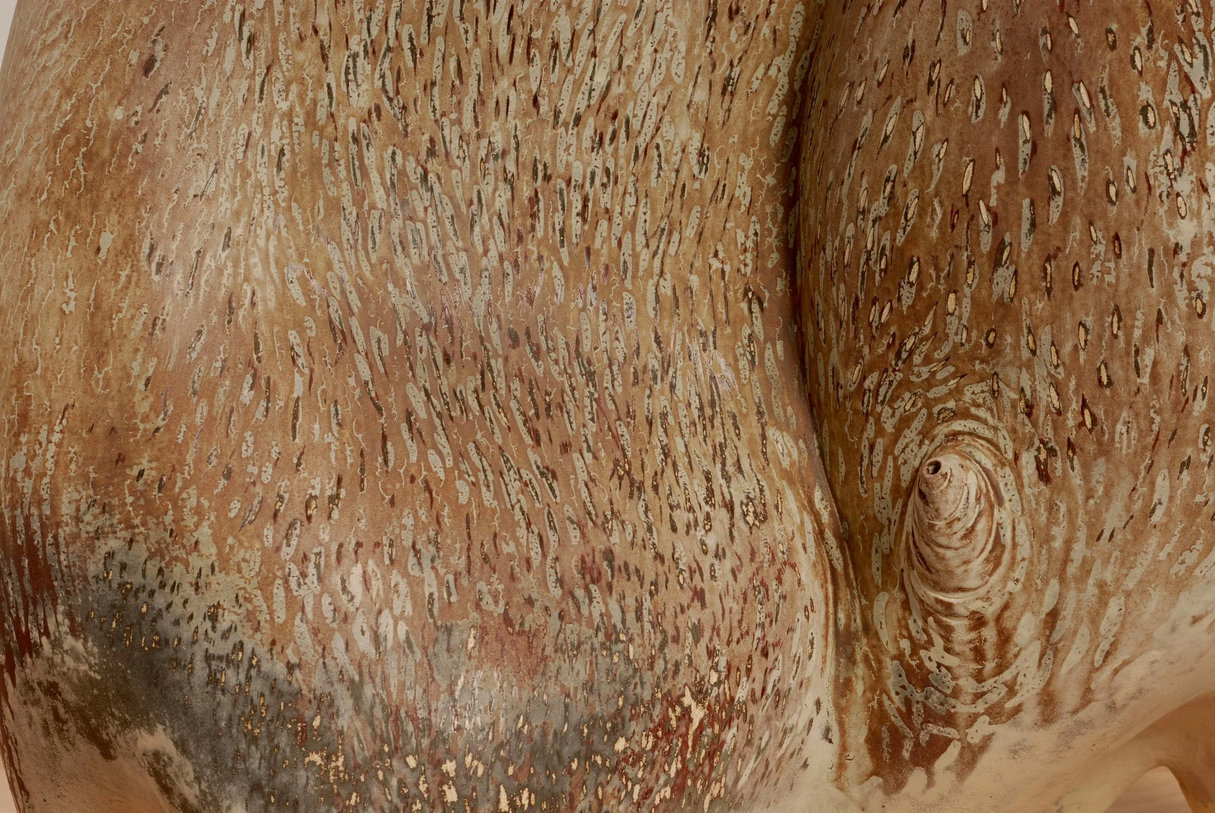  Merge (detail)  26 x 24 x 15 inches, 2006 Earthenware, slip, oxide