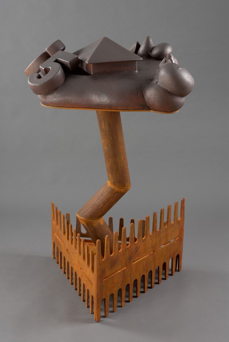  Pearl Fryar  46 inches, 2014 Clay, steel, graphite