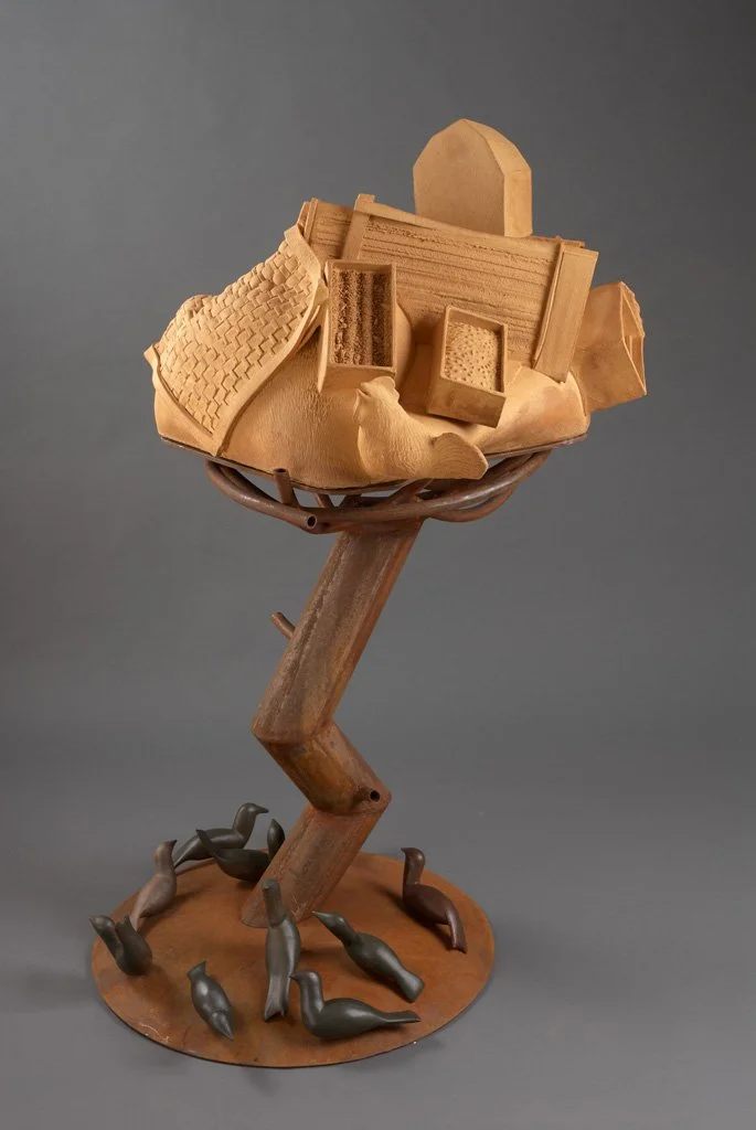  Lori Mason (view 2)  49 inches, 2014 Clay and steel