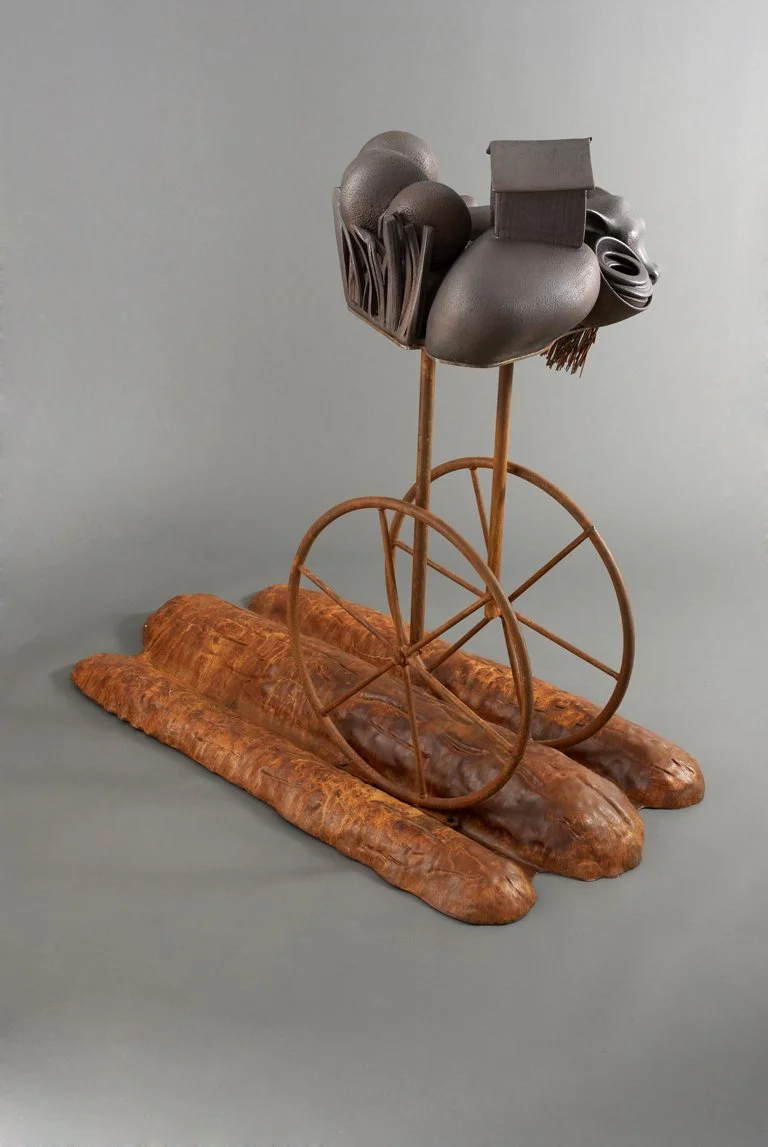  Albert and Elbert Howard (view 2)  49 inches, 2014 Clay, steel