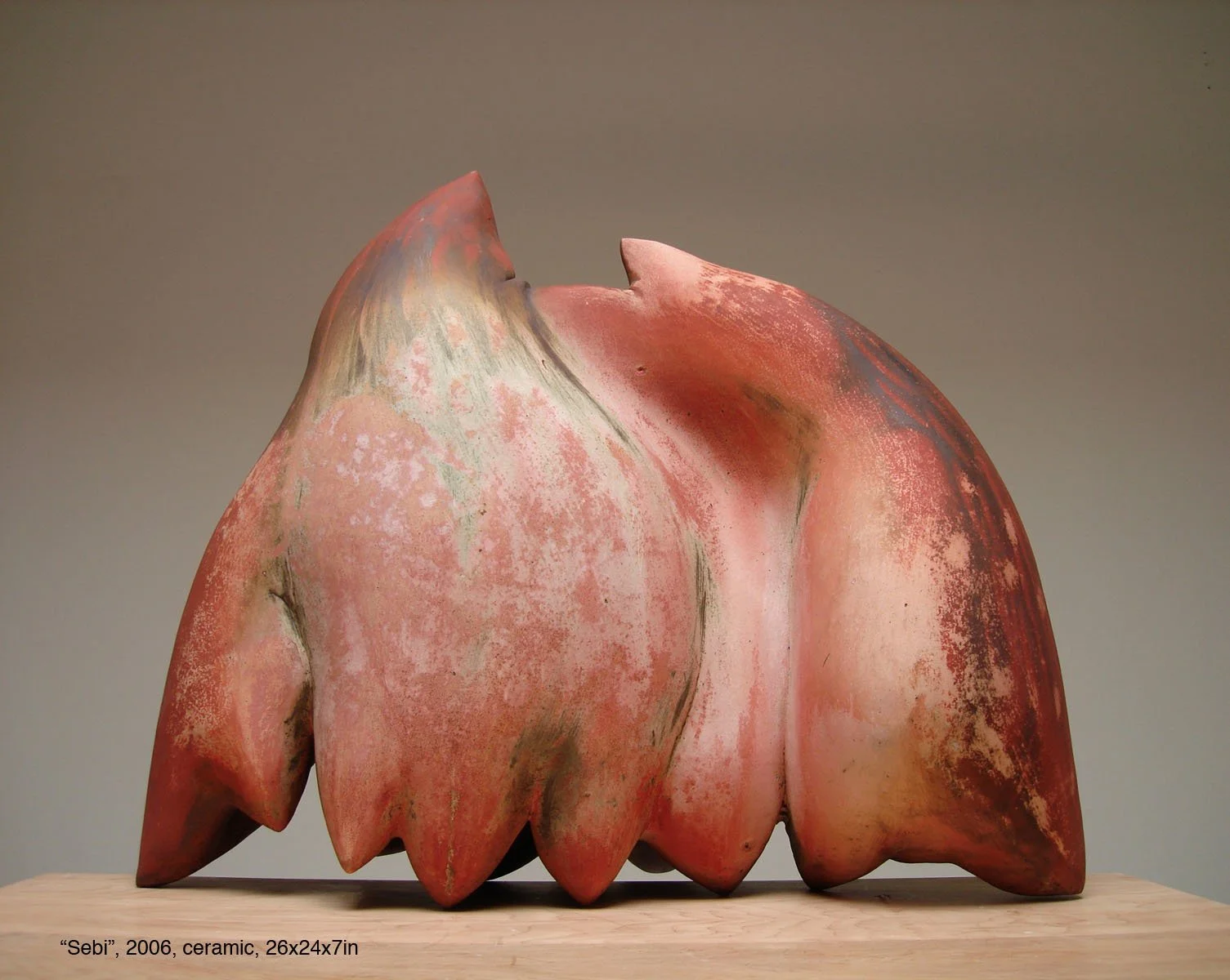  Sebi  24 x 26 x 12 inches, 2006 Earthenware, oxide, slip