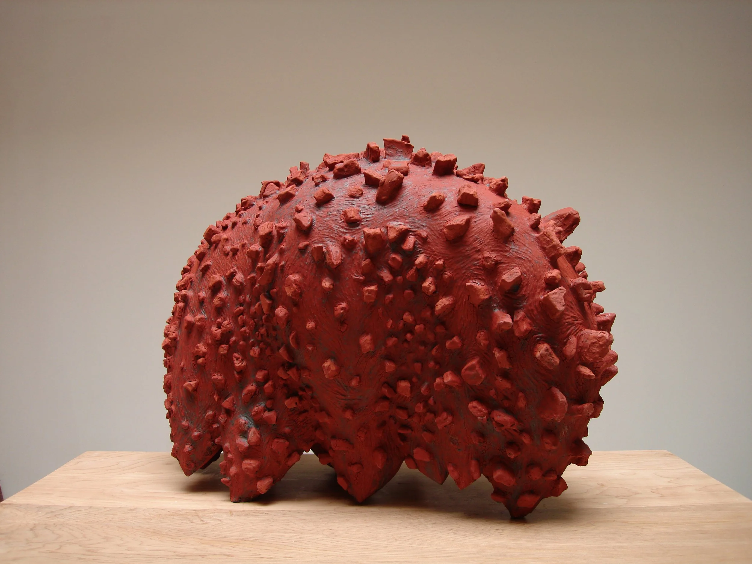  Worst Enemy (view 2)  20 x 24 x 15 inches, 2006 Earthenware, slip, oxide