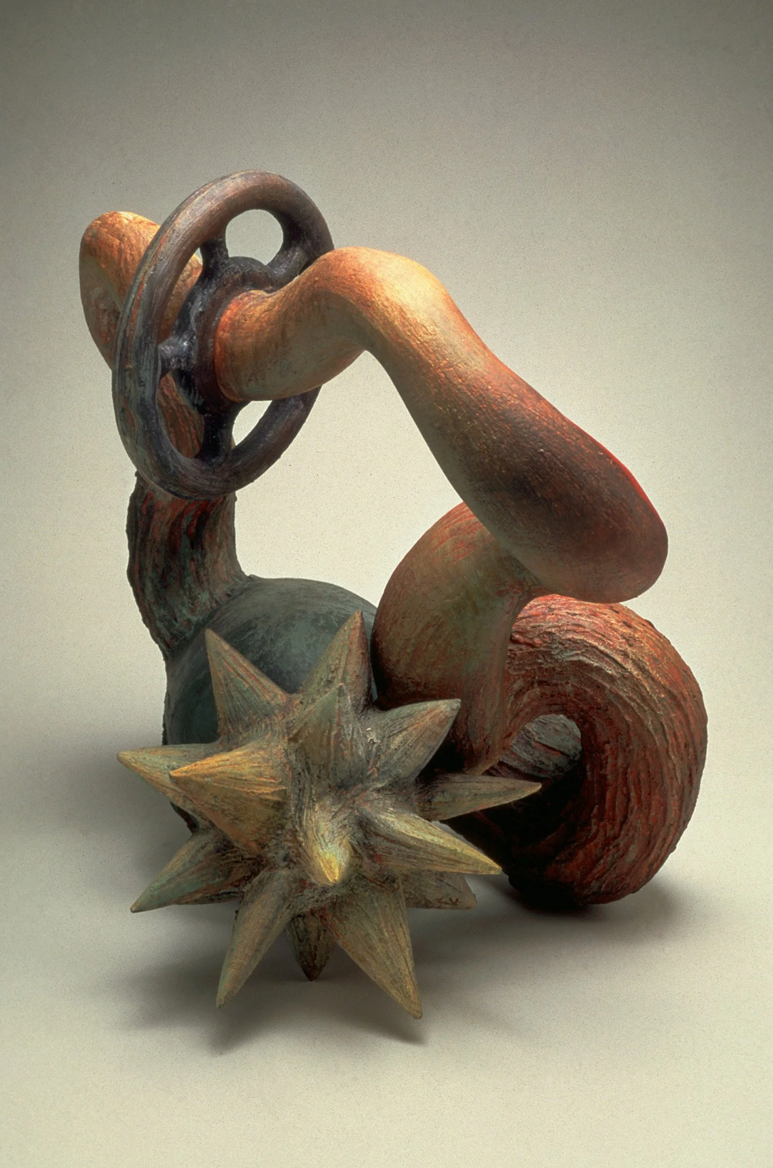  Cured  30 x 30 x 20 inches, 1994 Painted clay