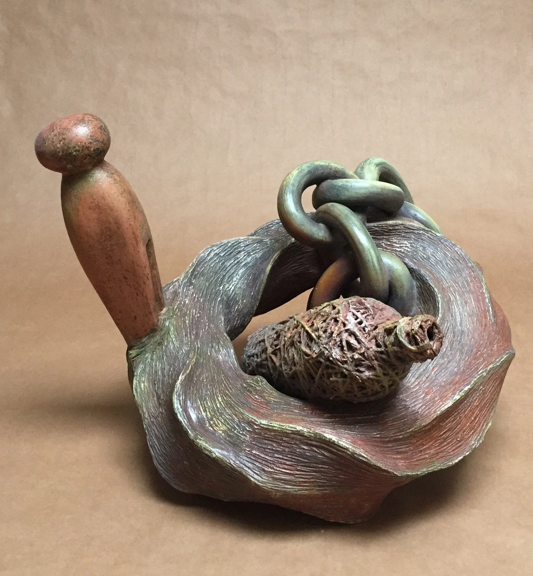  Mother Pin Awash  21 x 28 x 23 inches, 2016 Clay and watercolor