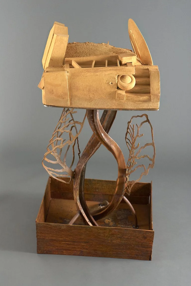  Rashid Nuri (view 2)  49 inches, 2014 Clay and steel