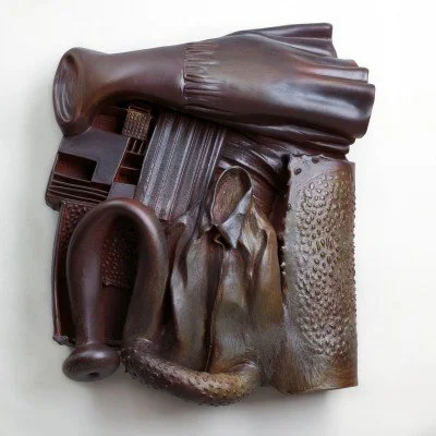  James and Flora Paige  26 x 26 x 6 inches, 2009 Earthenware and graphite