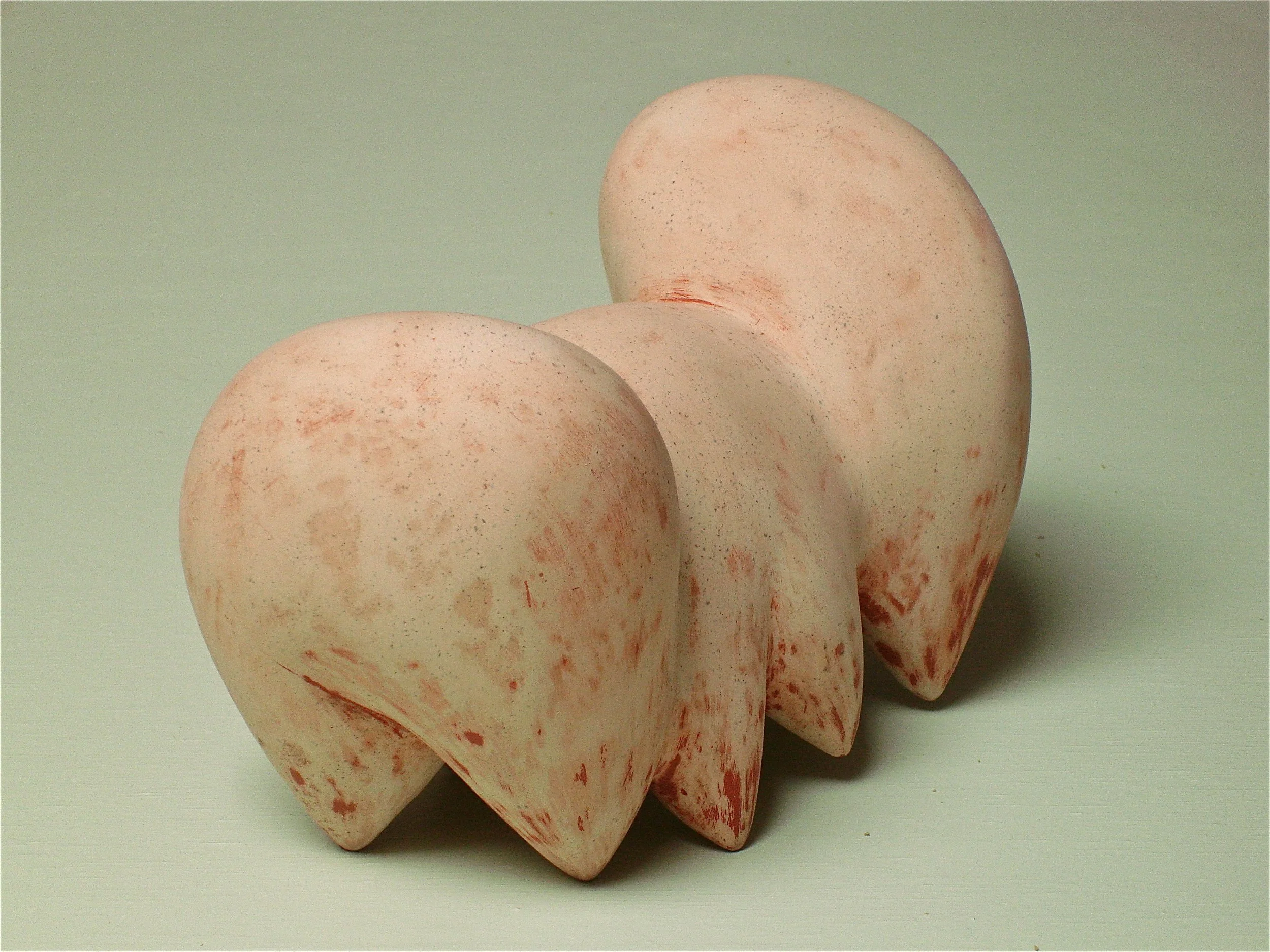  Raw (view 2)  5 x 8 x 4 inches, 2008 Earthenware and slip