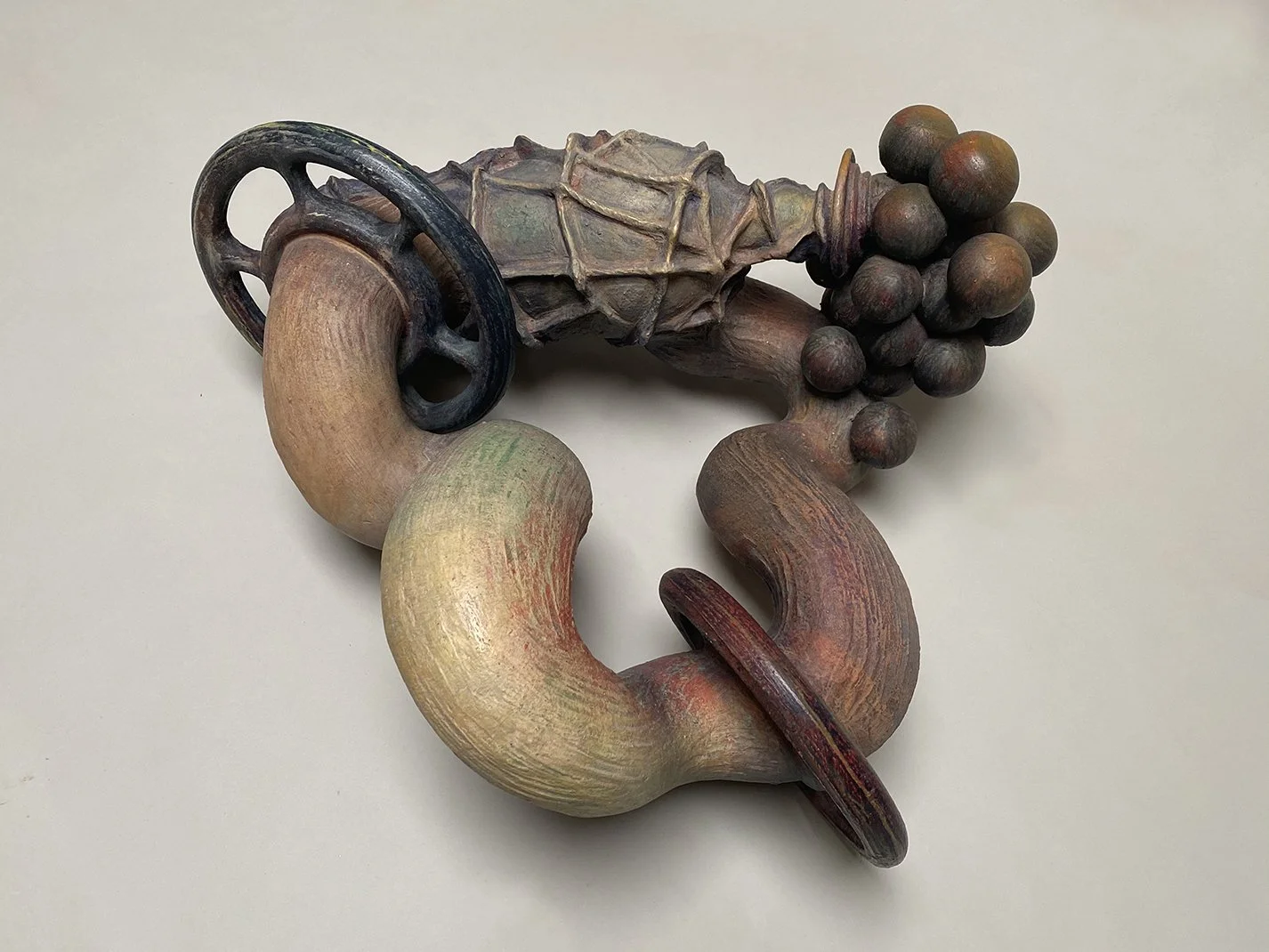  Cure in a Bottle (view 3)  16 x 28 x 30 inches, 1994 Clay and acrylic wash