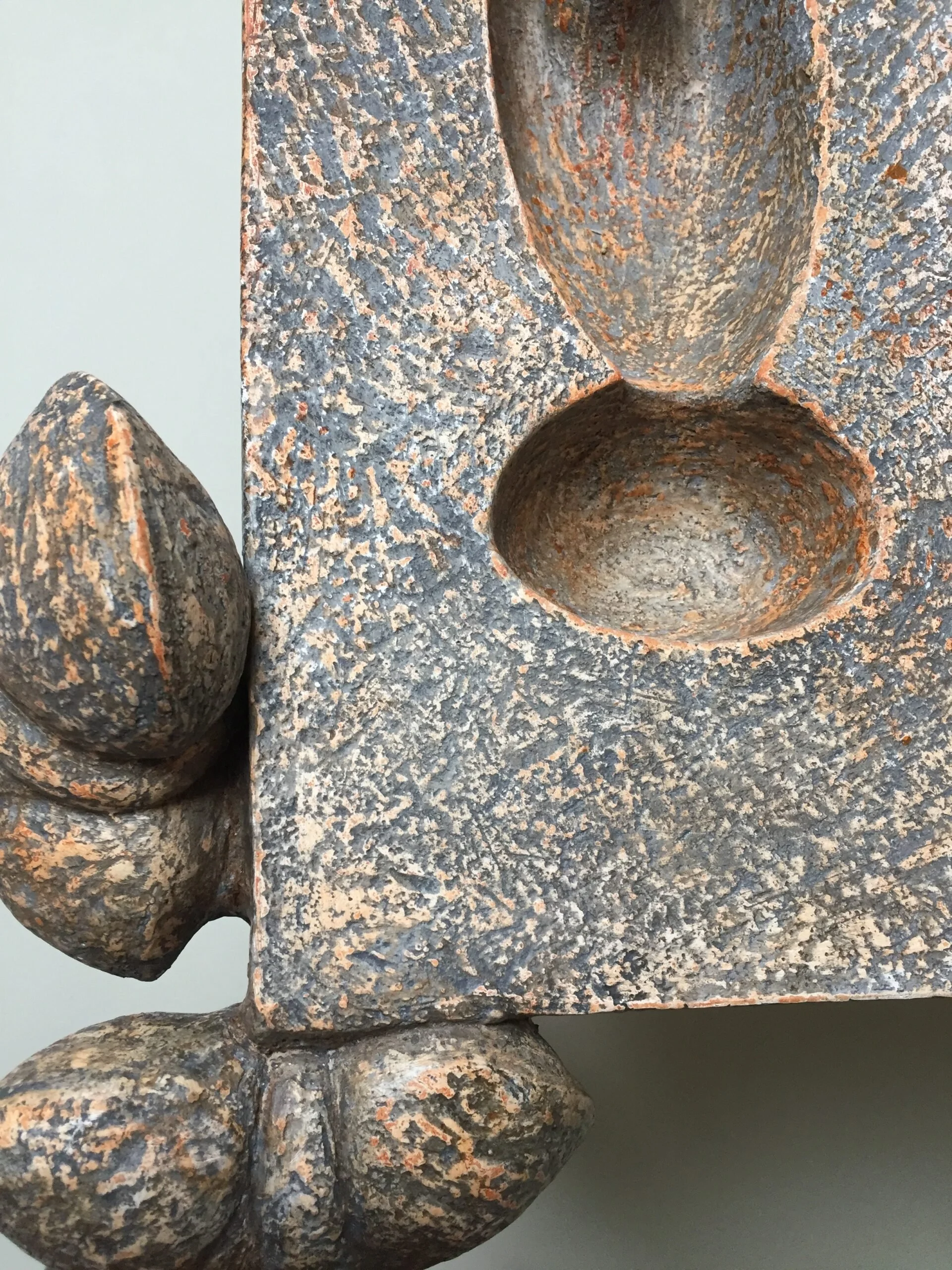  Storage Jar 2  54 x 39 x 28 inches, 2017 Clay lentil beans, steel, watercolor, glass