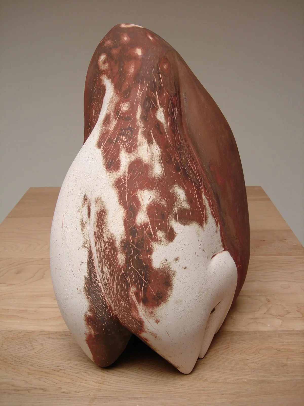  Bovine (view 2)  26 x 26 x 12 inches, 2006 Slip, oxide, earthenware