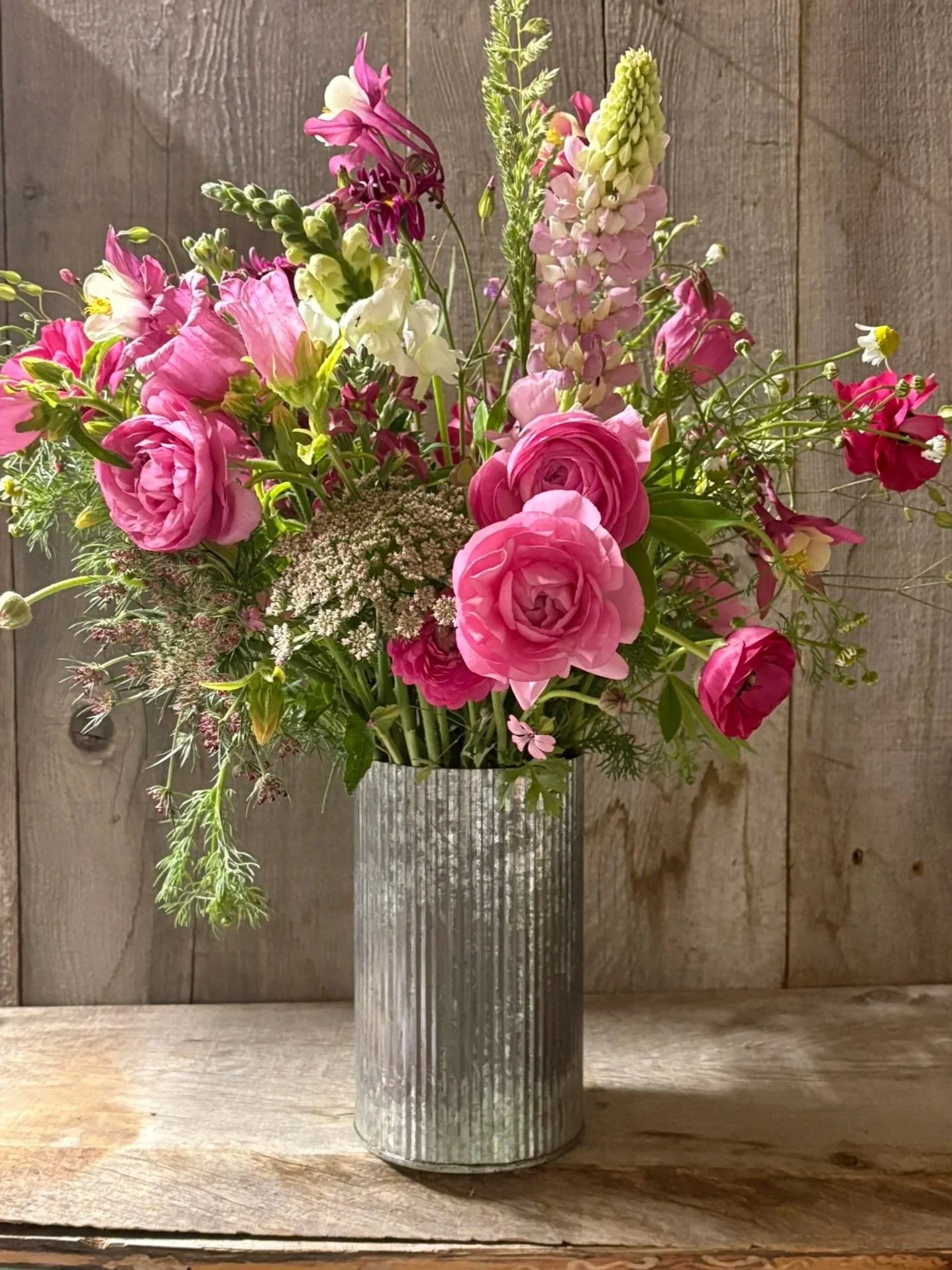 Valentine Arrangement in Rustic Vase
