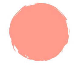A pink, circular shape with rough, uneven edges on a black background.