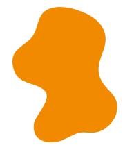 Abstract orange shape on a black background