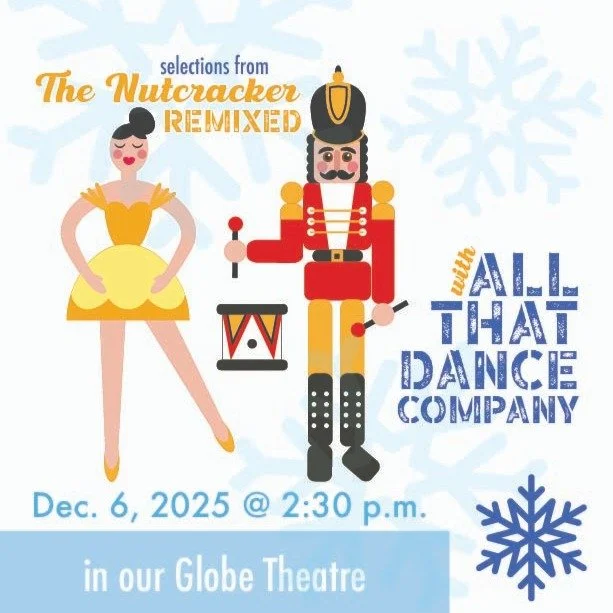 We're thrilled to welcome back All That Dance Company, presenting selections from The Nutcracker: Remixed . . . with a special appearance by the Sugar Plum Fairy!
Join us for a short performance this Saturday, December 6 at 2:30 p.m., followed by a m