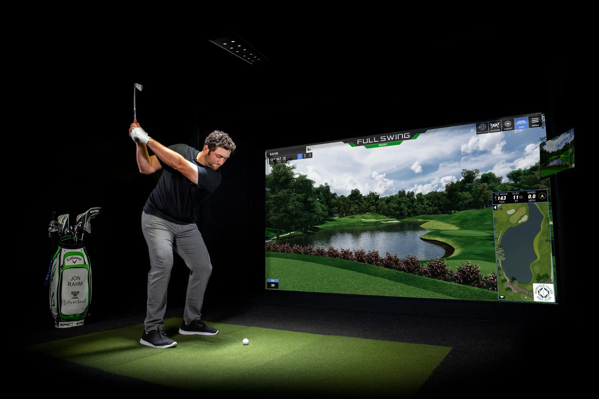 Full Swing Pro Series 2.0 golf simulator, the technology used in golf performance training at Axis Golf Lab in Roswell, GA