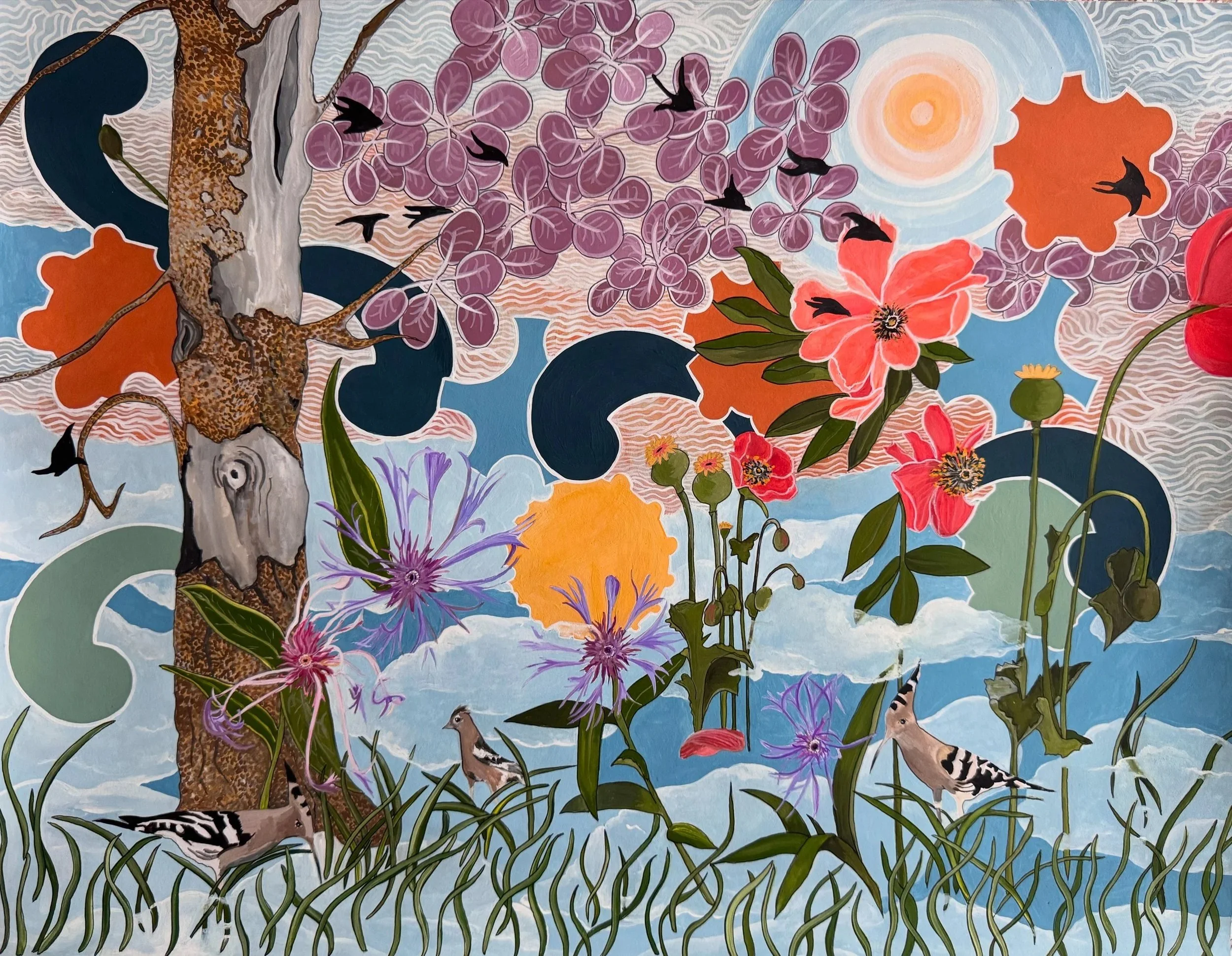 ‘SO MANY SUNS AND HOOPES’
2025
19.5” X 25.5”
GOUACHE AND INK ON PAPER 
