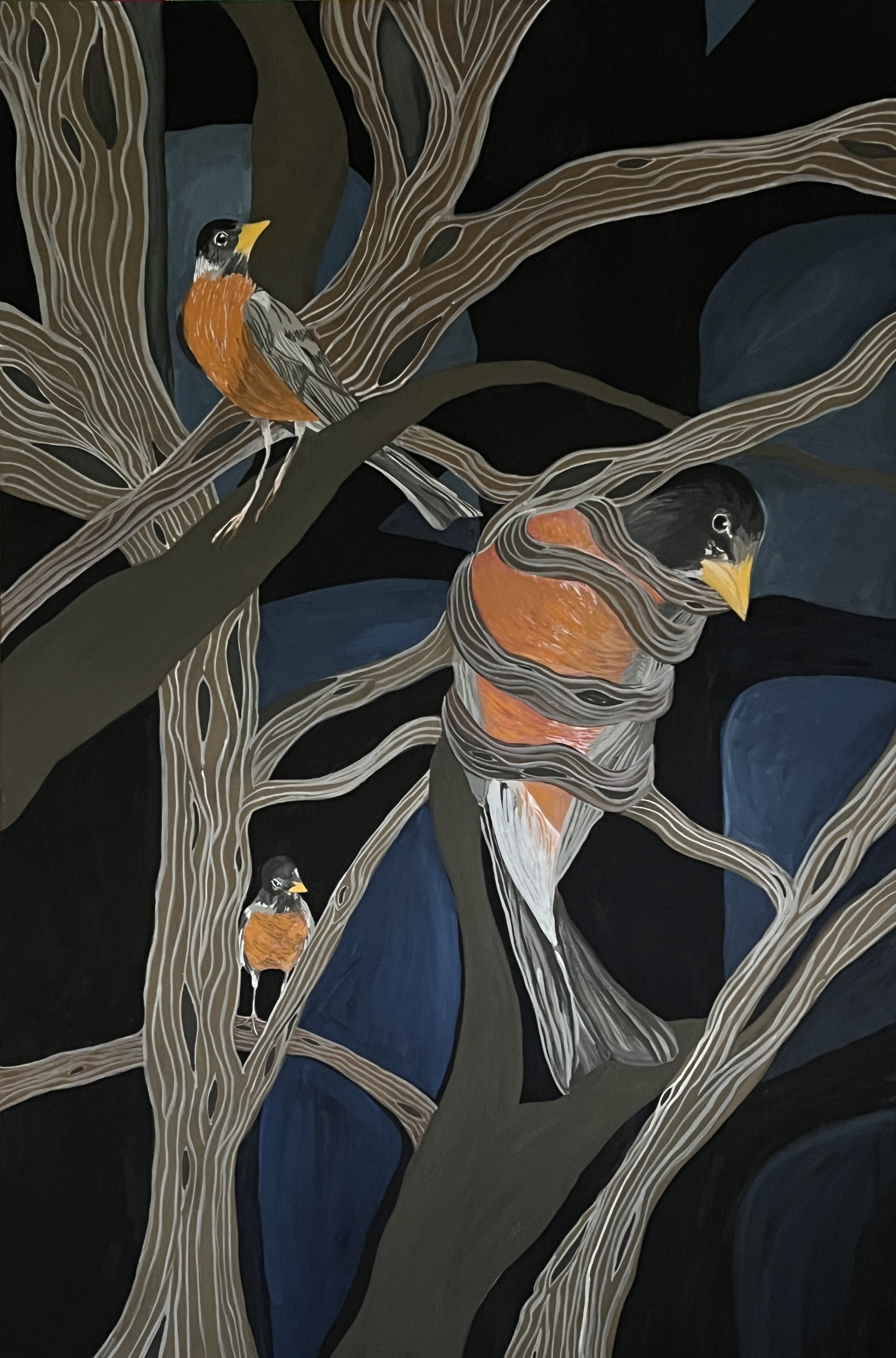 YOSEMITE SERIES
‘THE ROBIN’S PRAYER’
2024
GOUACHE AND INK ON CLAY BOARD 
24’” X 36”