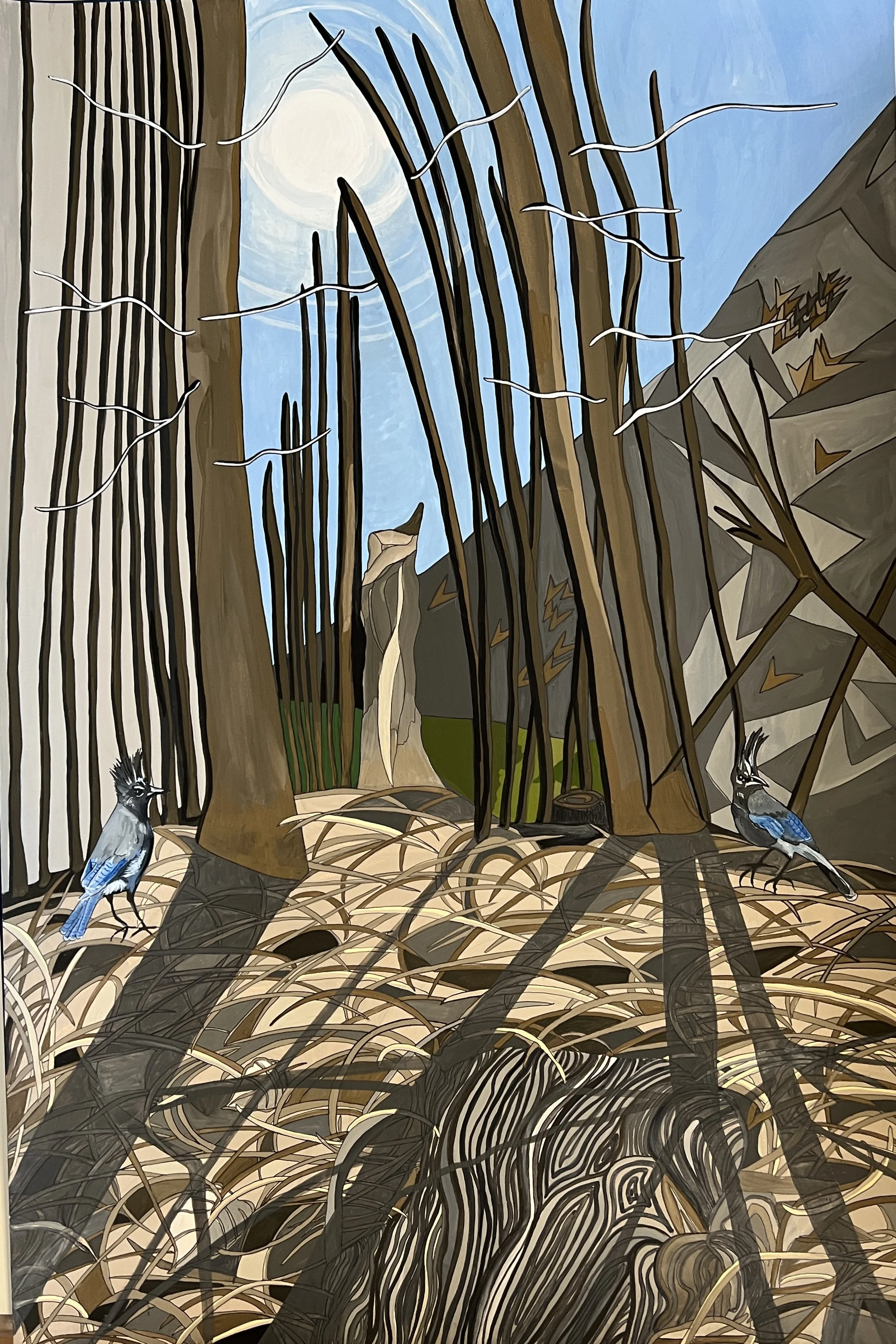 YOSEMITE SERIES
‘ODE TO THE FOREST FLOOR’
2024
GOUACHE AND INK ON PAPER 
20” X 30”