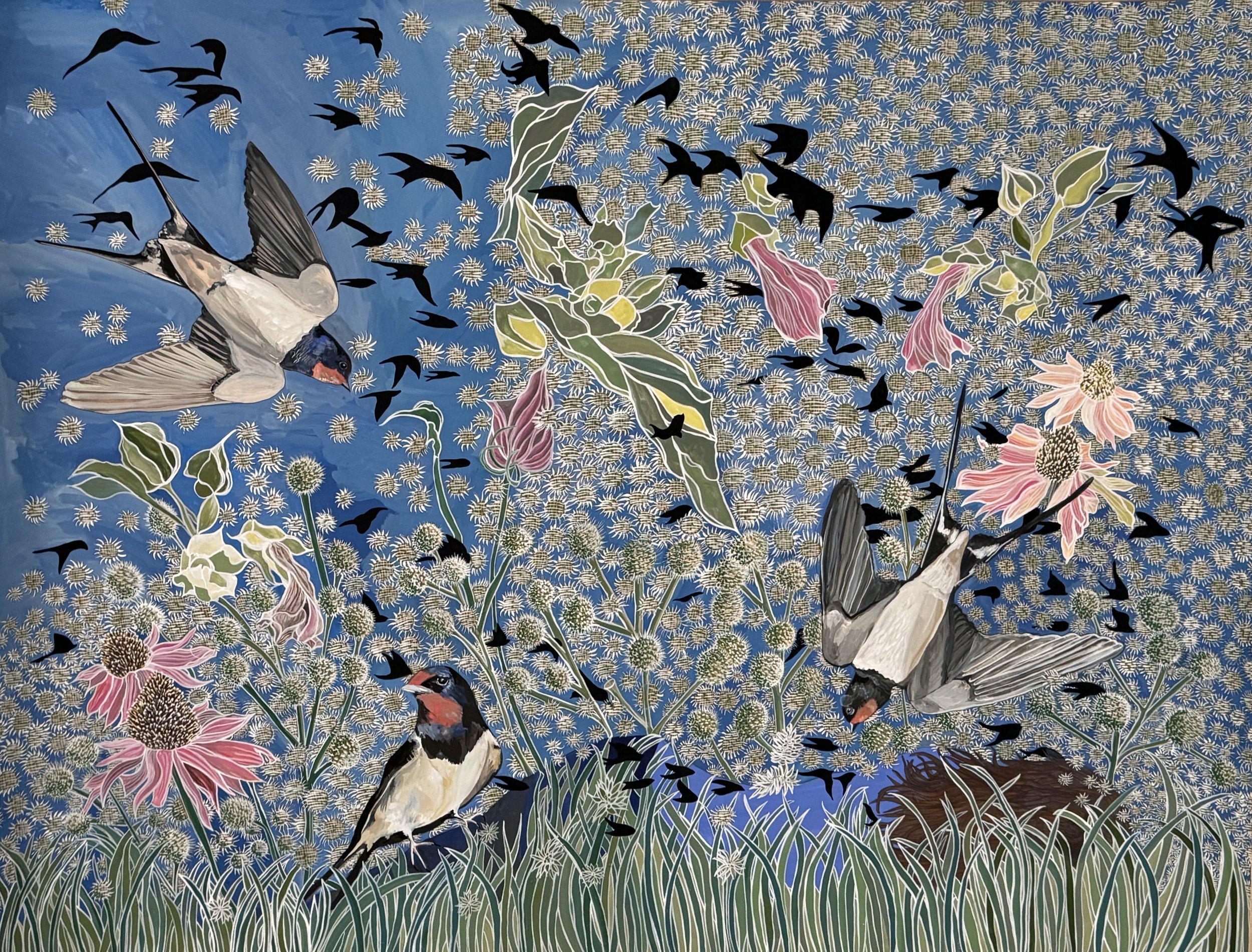 ‘ A FLAG OF INDEPENDENCE FOR THE THREE OF US’
2025
GOUACHE AND INK ON PAPER 
38” X 50”