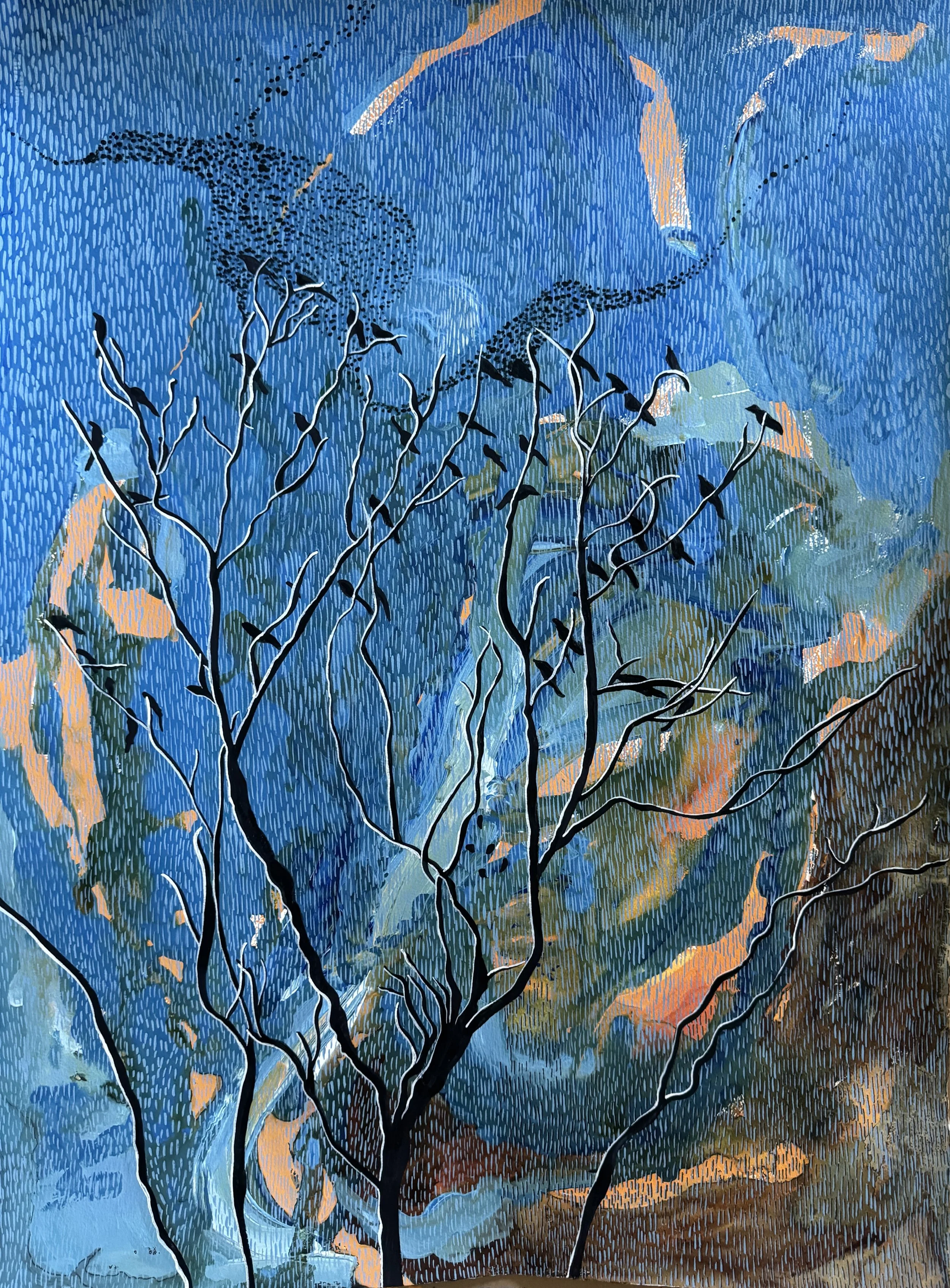 ‘PROTECTION’
2024
20” X 33”
GOUACHE AND INK ON PAPER 