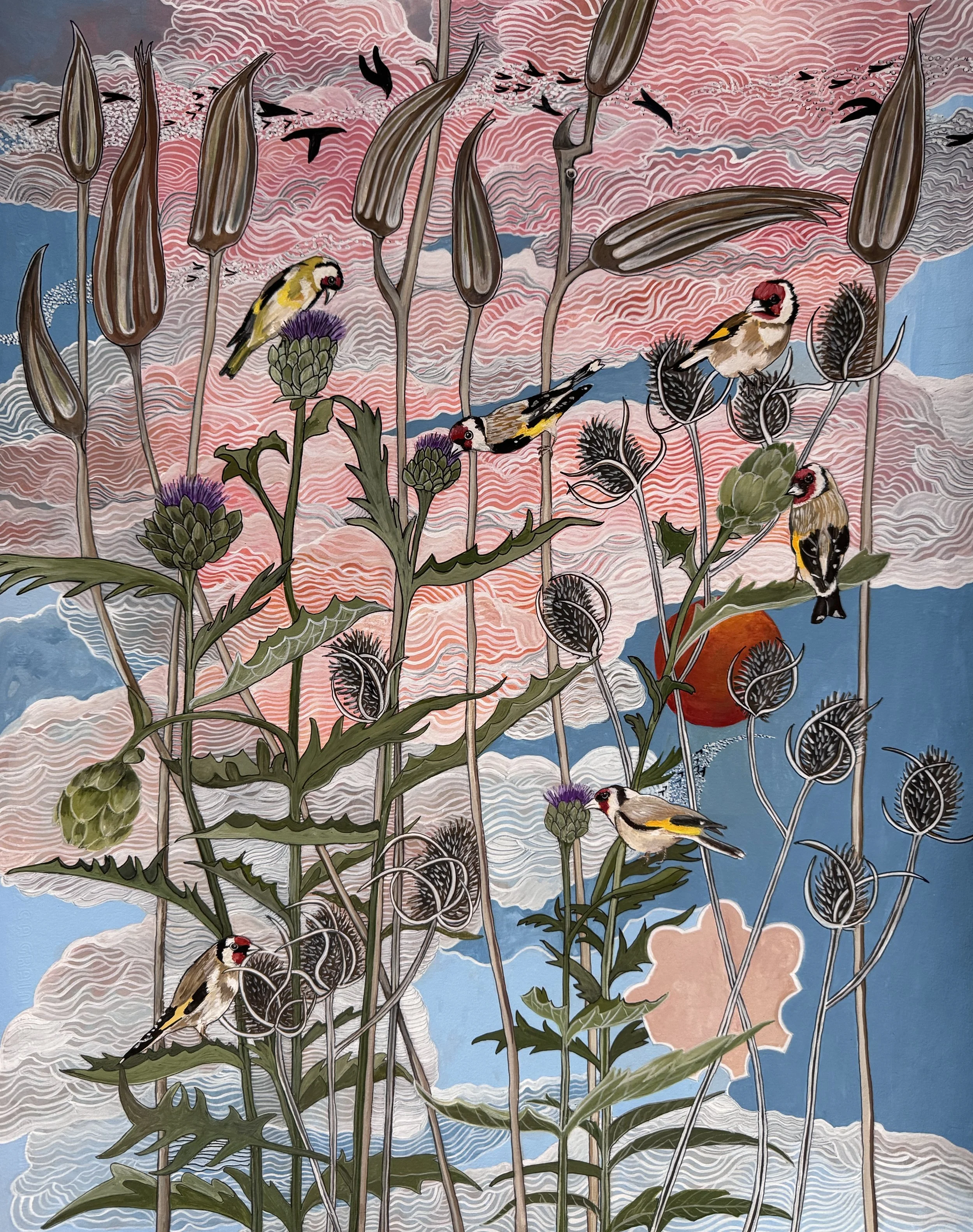 ‘IT’S A GOOD OMEN TO SEE A GOLDFINCH’
2025
19.5” X 25.5”
GOUACHE AND INK ON PAPER 