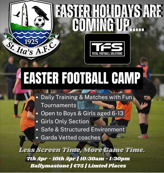 TFS Easter Camp St Ita's 7th April-10th April 1030am-130pm
