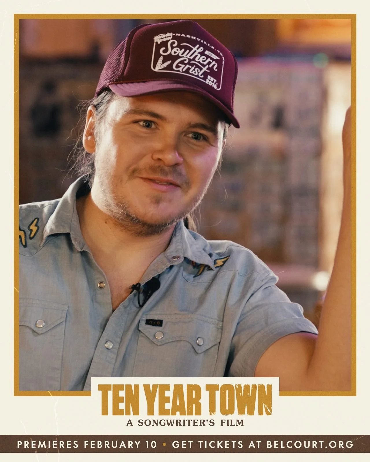 TOMORROW!!! It&rsquo;s almost time for the premiere of Ten Year Town @belcourttheatre !! Today&rsquo;s spotlight artist is @benchapman  Now a Nashville resident for nearly six years, Chapman still makes the drive back to Georgia every couple of month