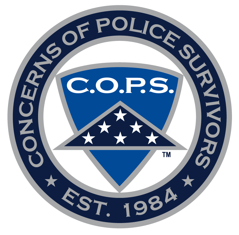 Seal of the Concerns of Police Survivors (C.O.P.S.), established in 1984, featuring a shield with stars and the abbreviation C.O.P.S.