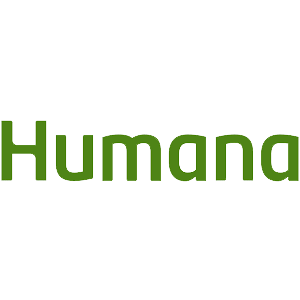 Humana logo in green and black lettering.