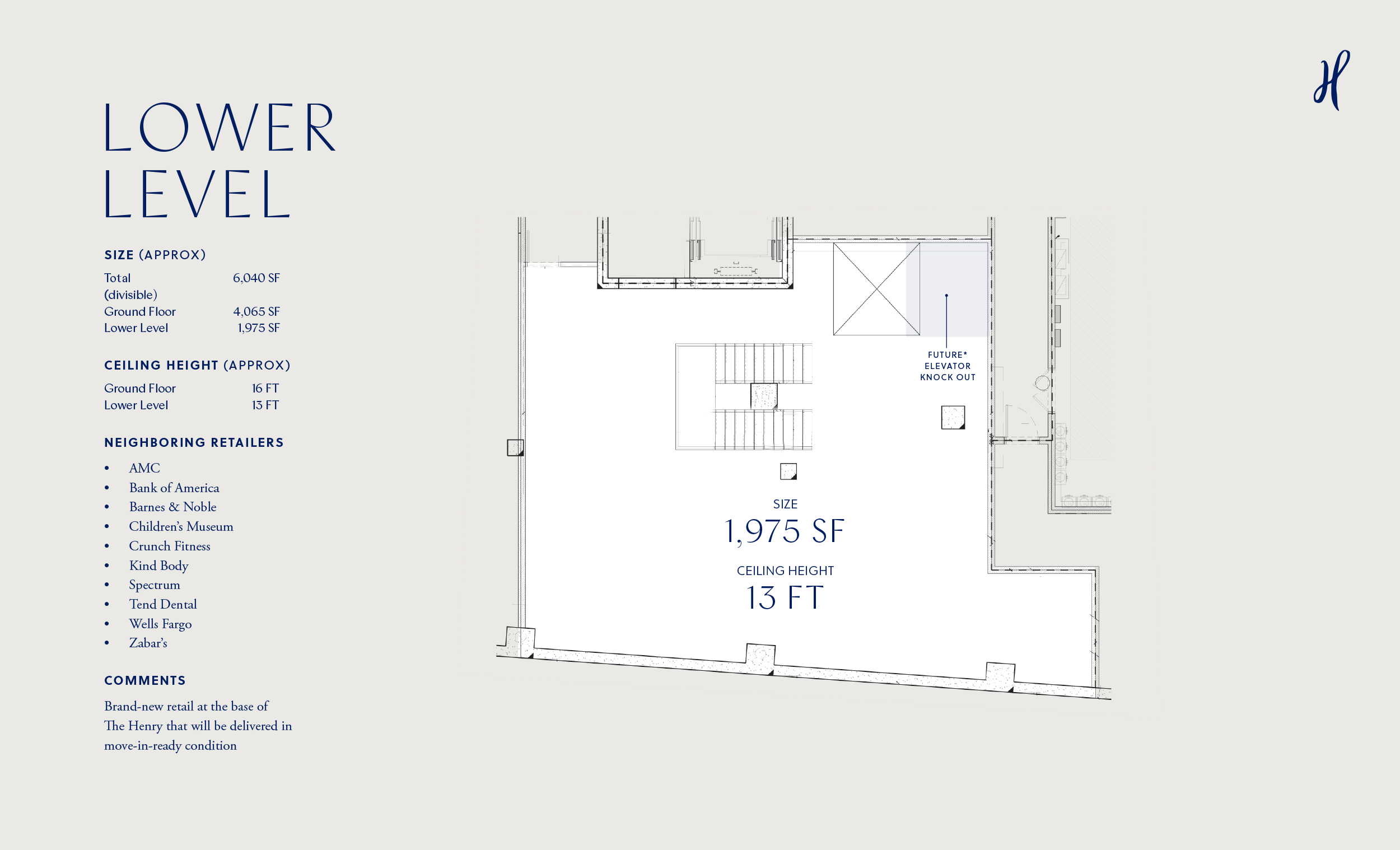 Lower level floor plan
