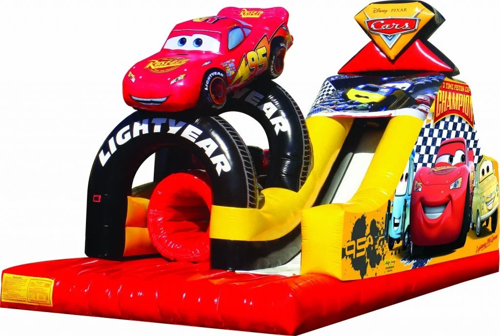 pixar cars obstacle course/slide