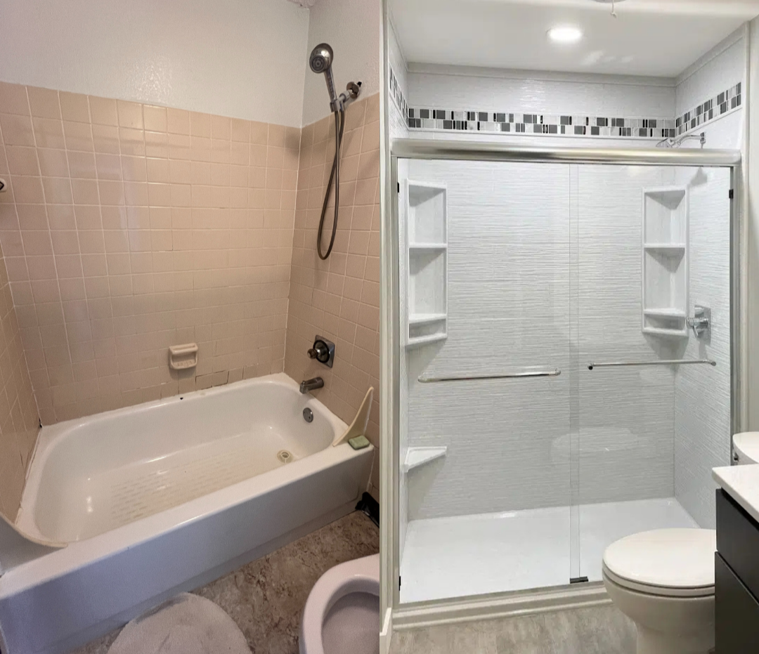 connecticut walk in showers, tub to shower conversions, bathroom remodels and custom tile