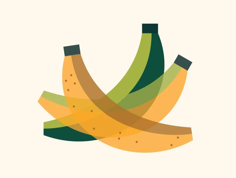 Illustration of a bunch of bananas