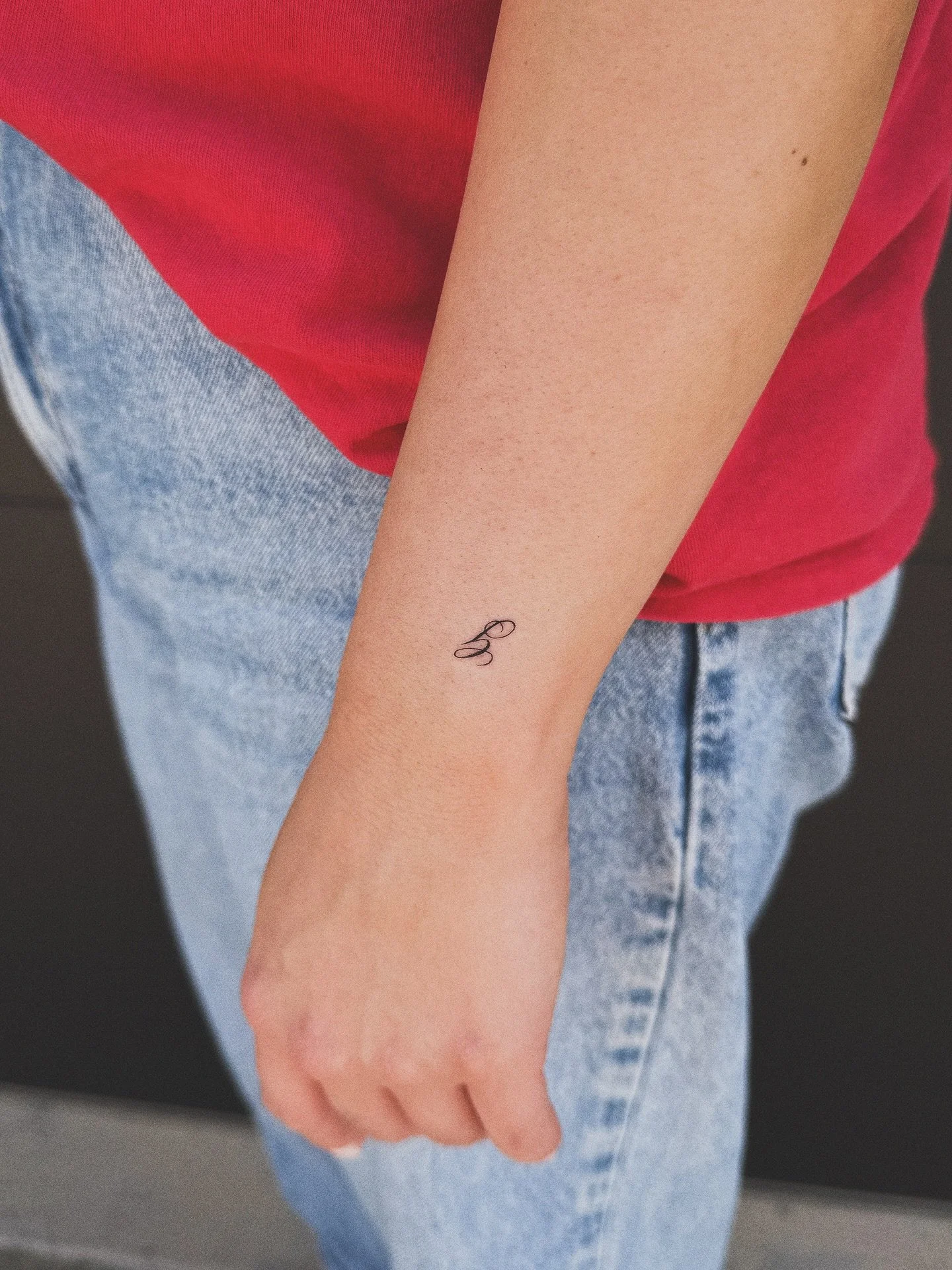 Tiny fine line tattoo lettering Ponte Vedra Beach, Florida