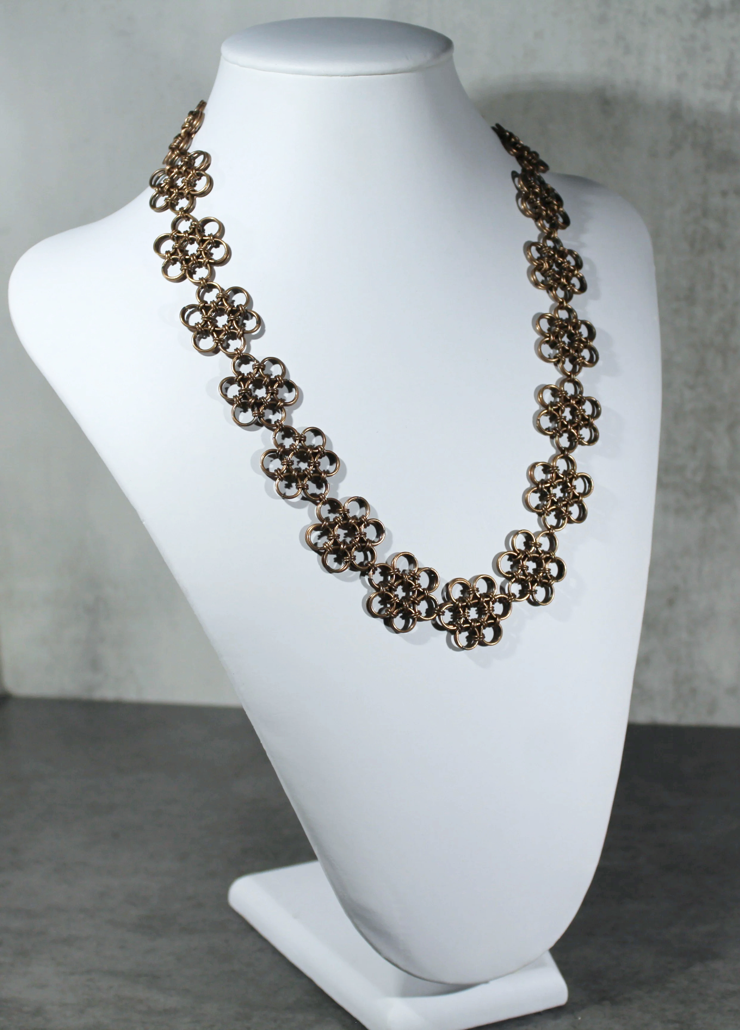 cm/dm* Blossom Chainmaille Necklace in Copper