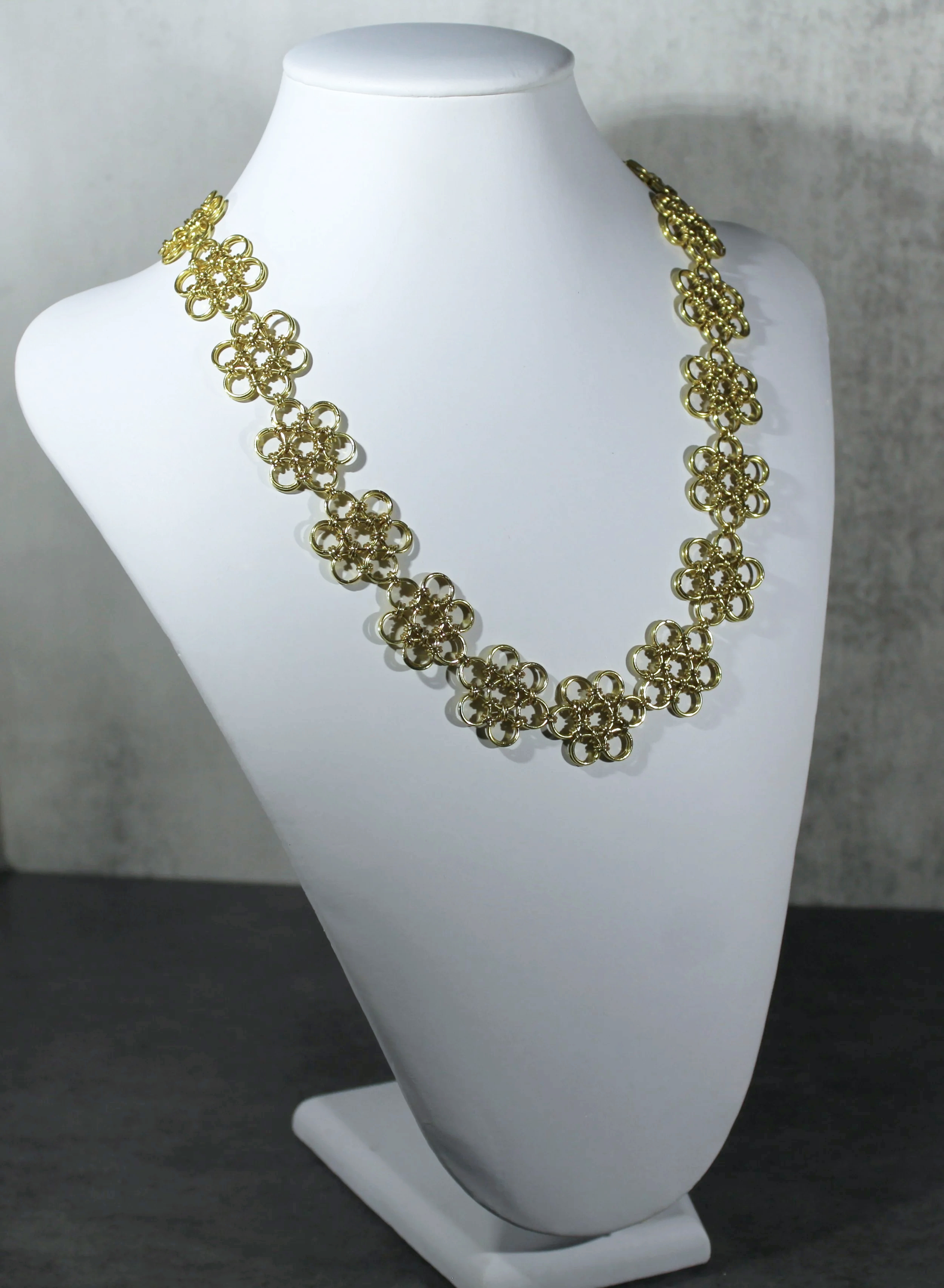 cm/dm*  Blossom Chainmaille Necklace in Gold