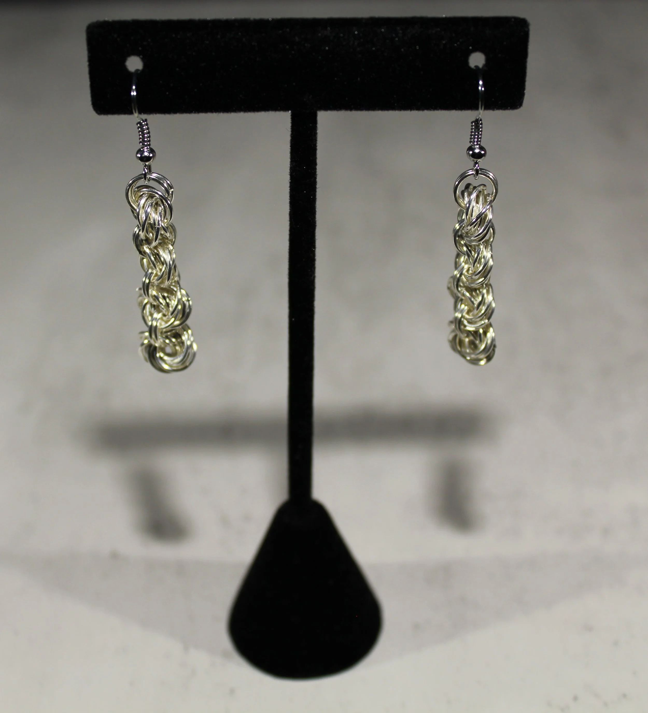 xMoorish Rose Chainmaille Earrings in Silver