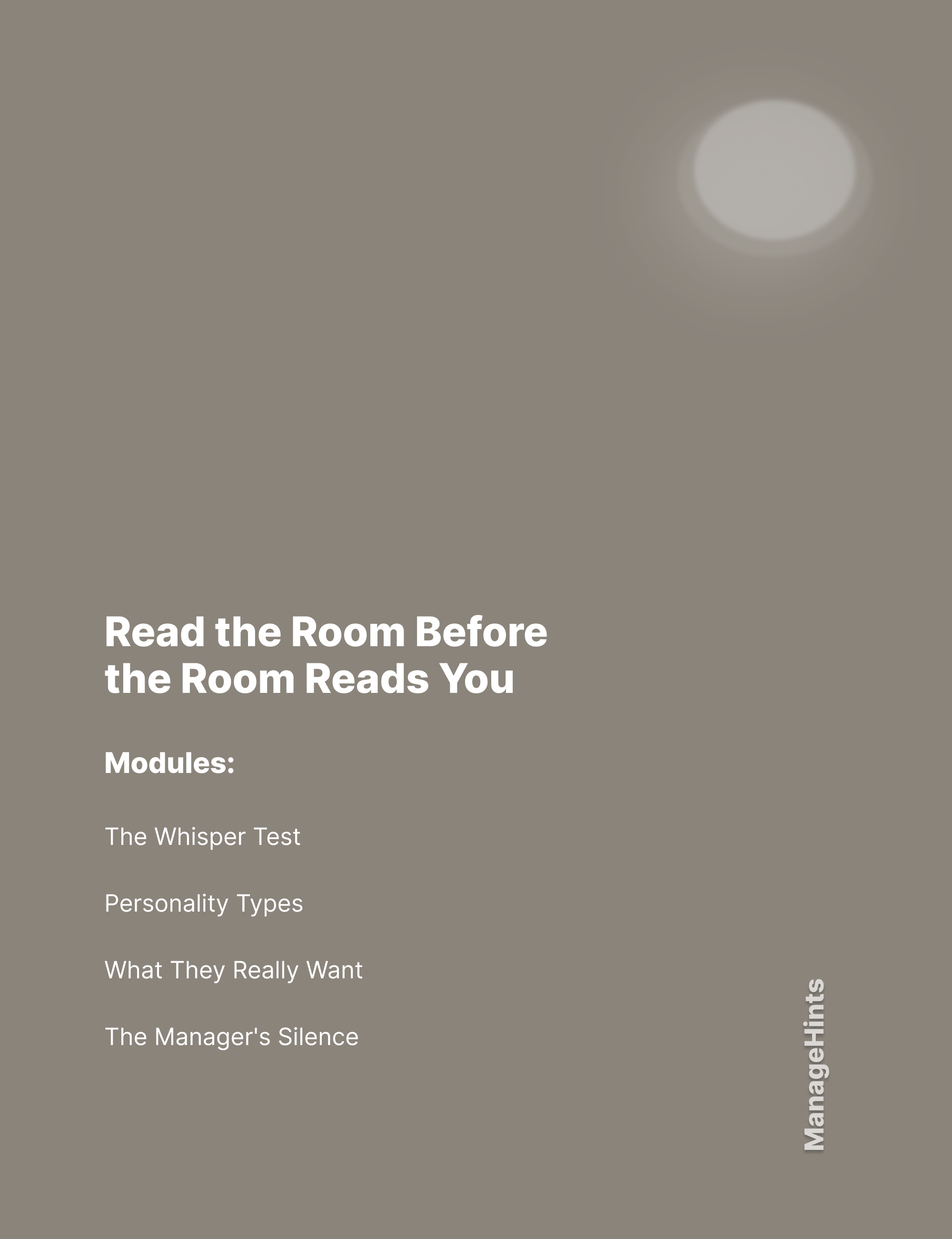 Read the Room Before the Room Reads You - Module Bundle
