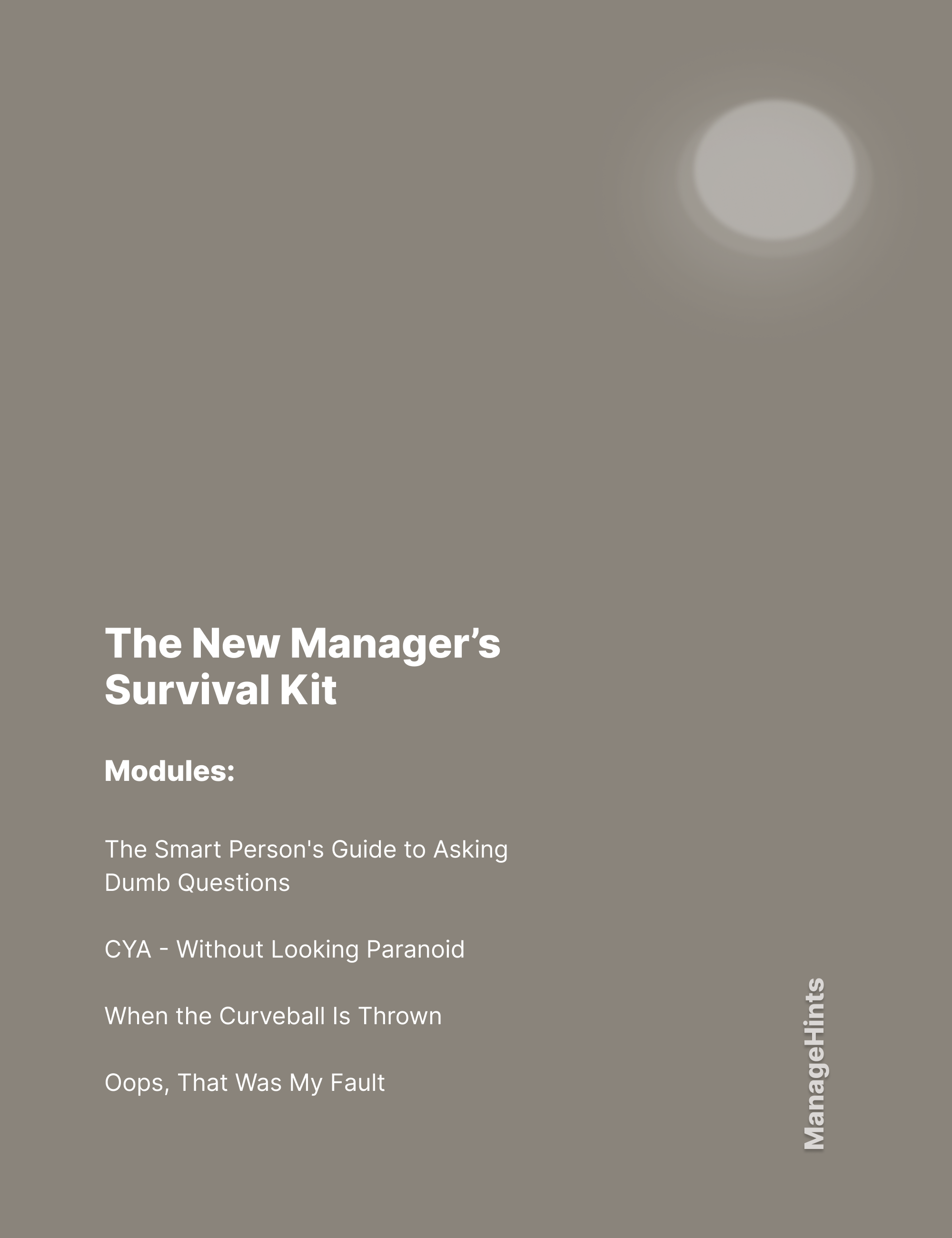 The New Manager's Survival Kit - Module Bundle