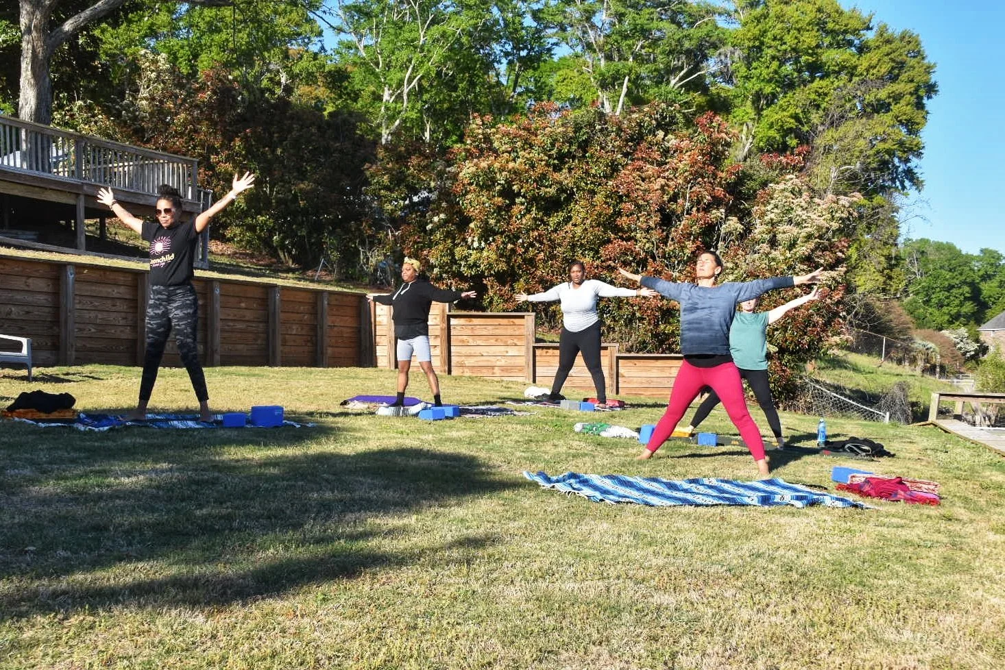 group in yoga pose