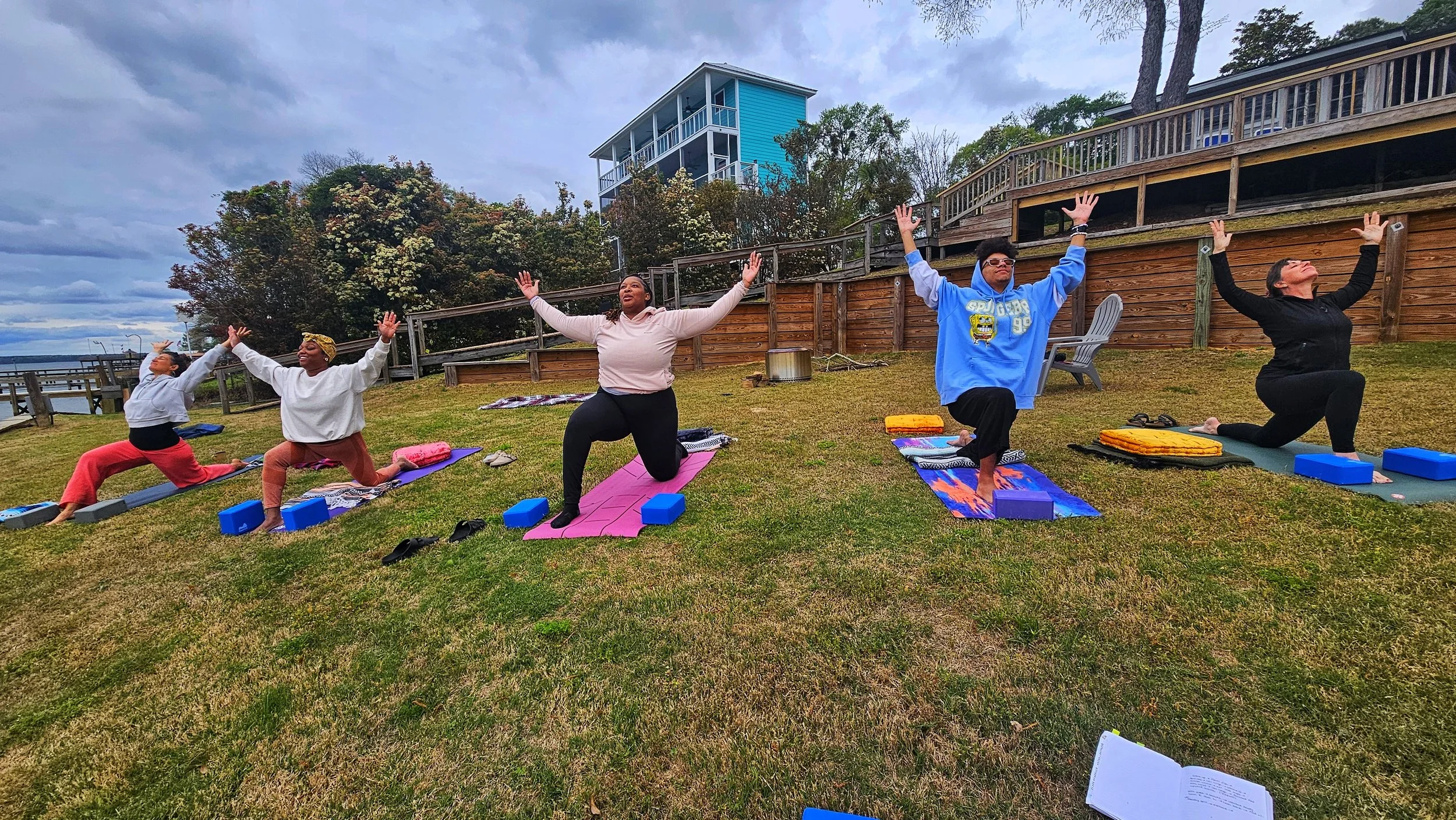 group in a yoga pose