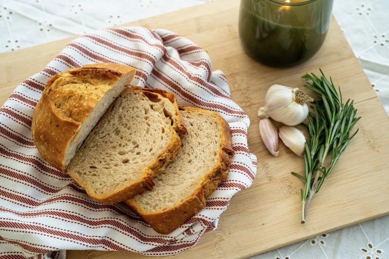 Garlic Rosemary Sourdough Loaf