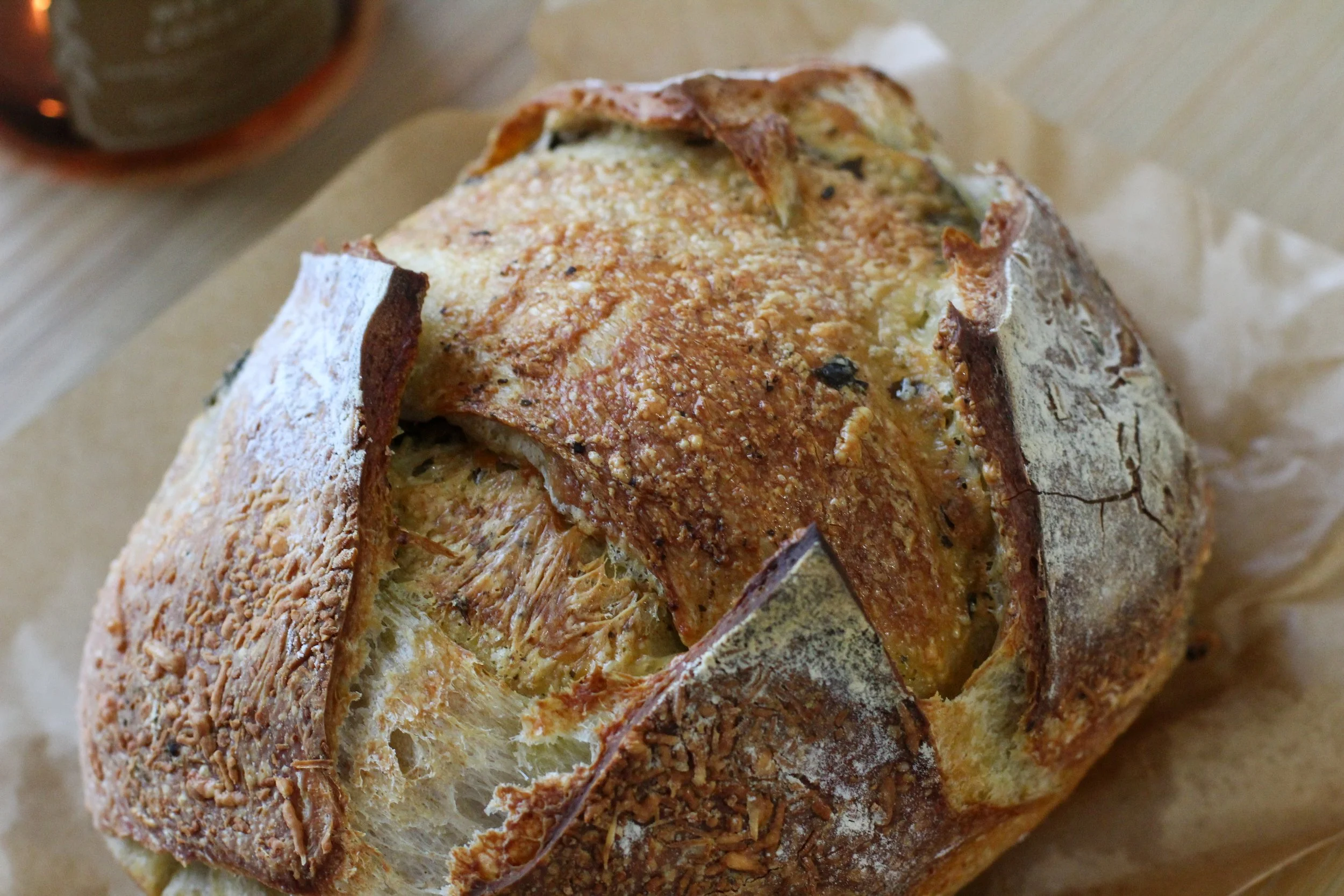 Pesto & Parmesan Sourdough Loaf