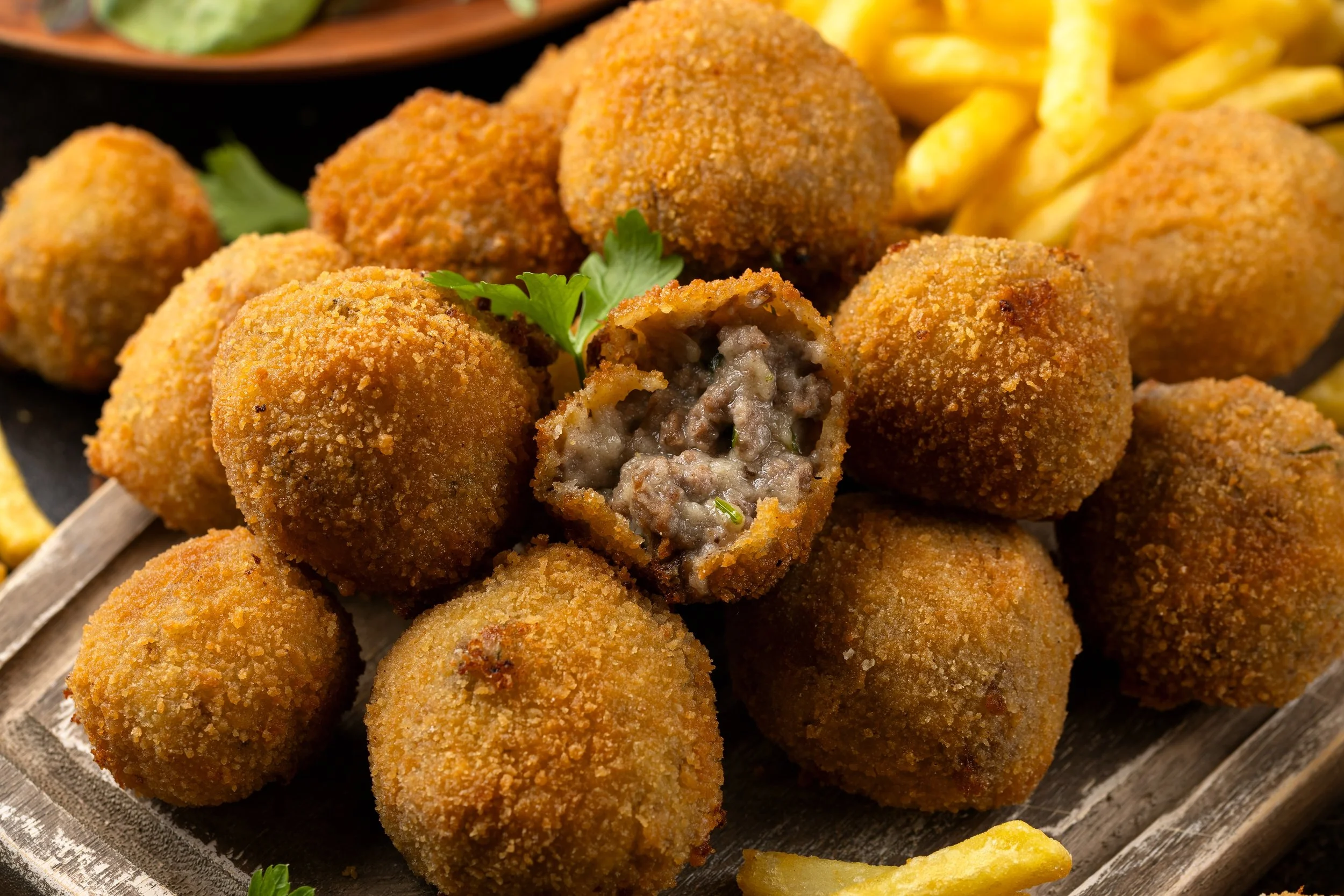 Box 54 Dutch Bitterballen, 31 grams, 30% | Brand: "Black Box Snacks"