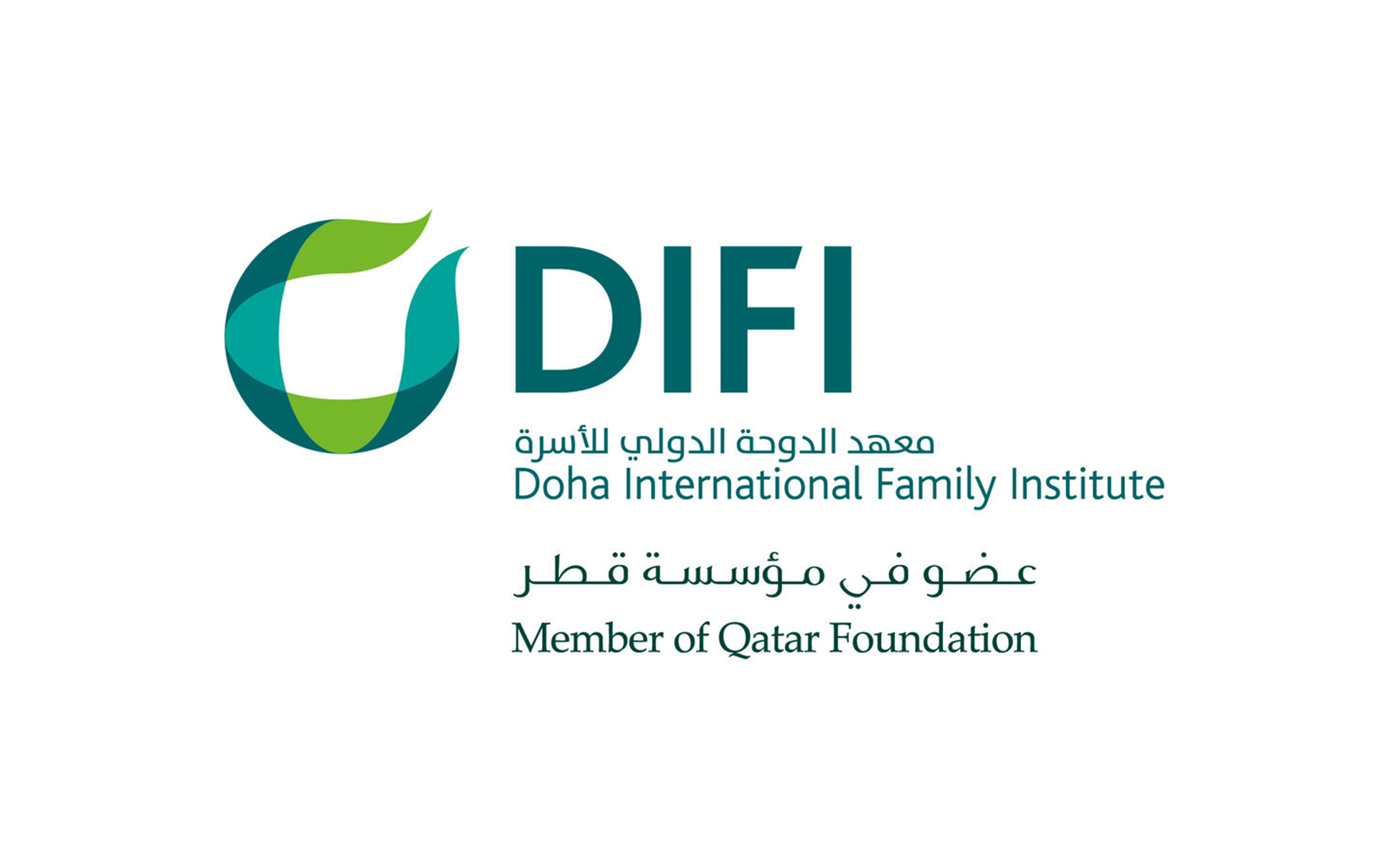 Logo of Doha International Family Institute with Arabic and English text.
