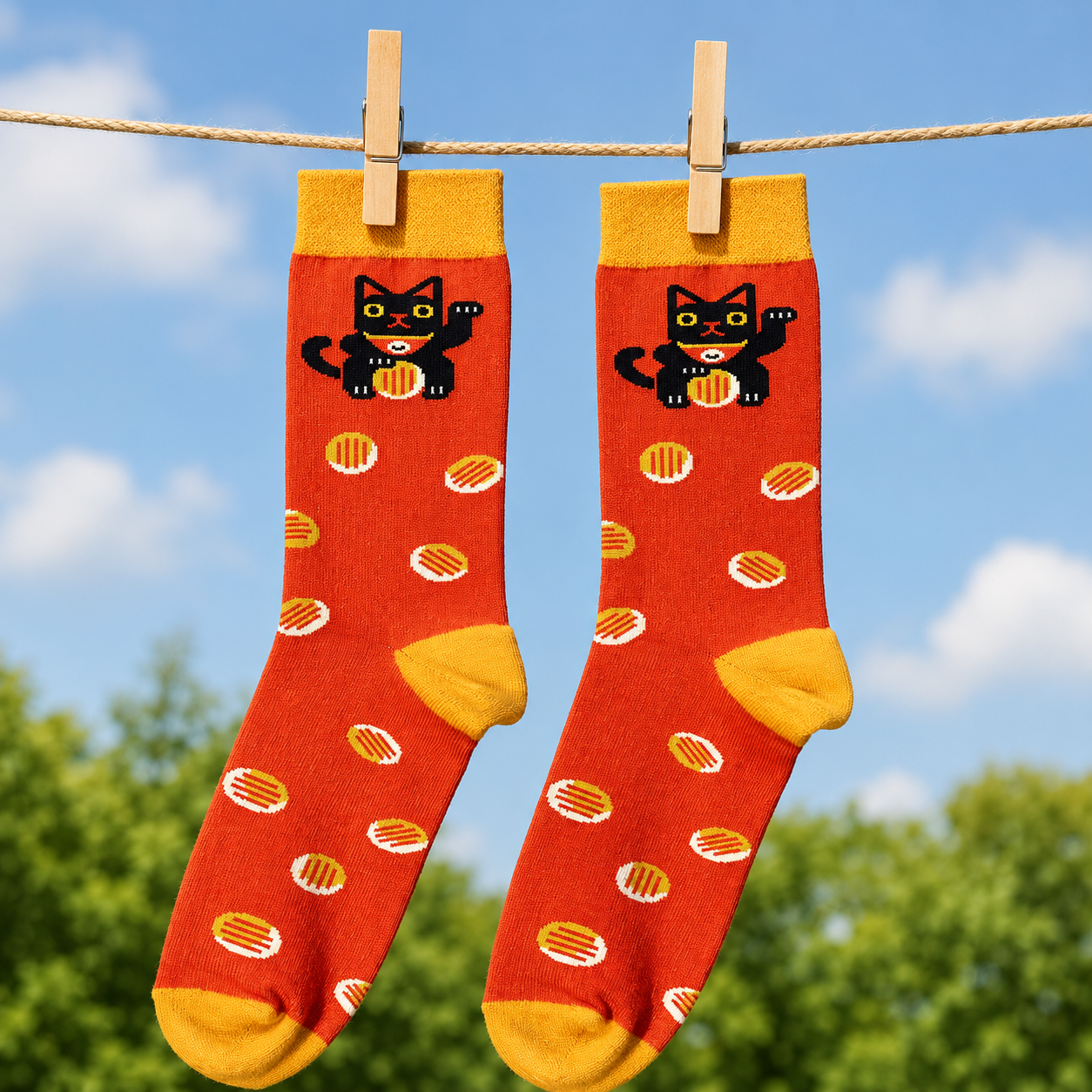 Lucky Cat Socks