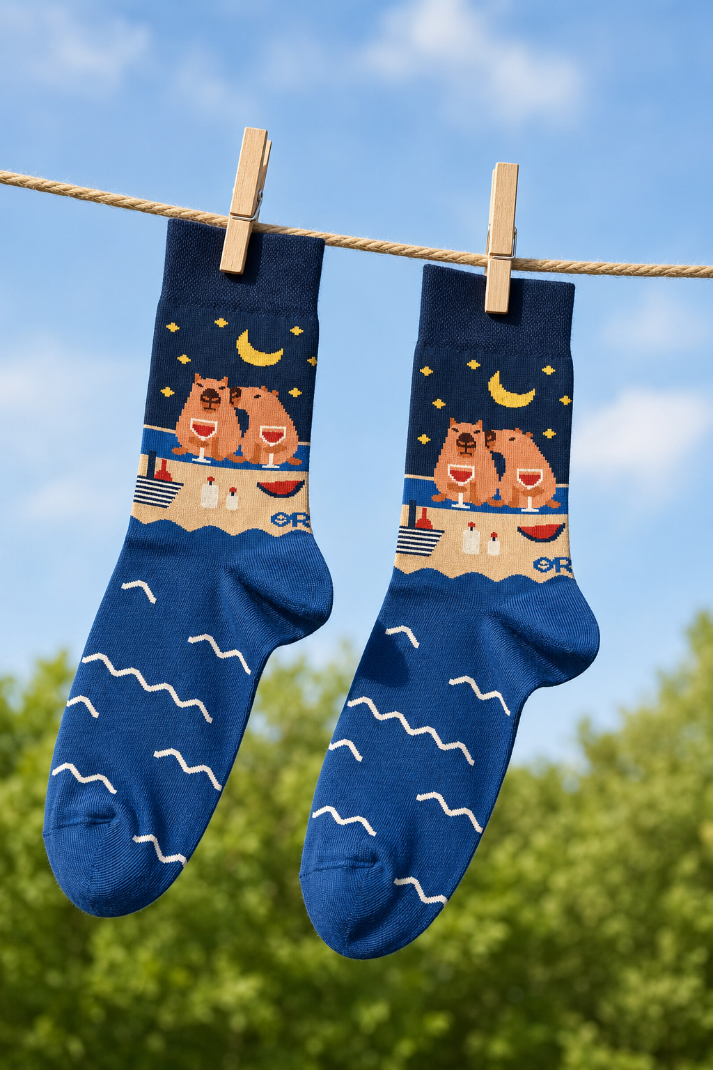 Capybara Date Socks